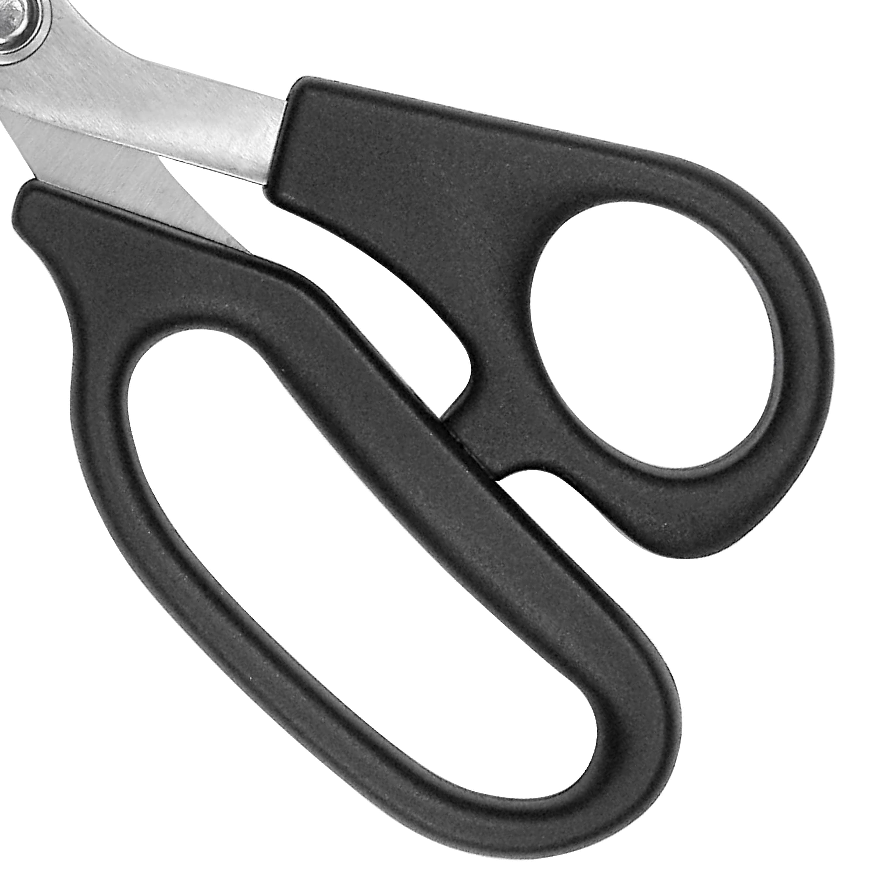 All Purpose plus Scissors, 8", Bent Handle, High School, for Office, Black, 1 Each