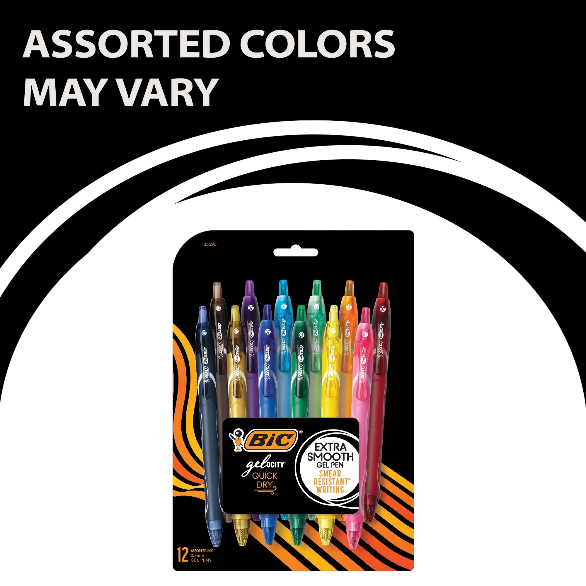 Gelocity Gel Pen, Medium Point, 0.7 Mm, Assorted Ink, 12 Count