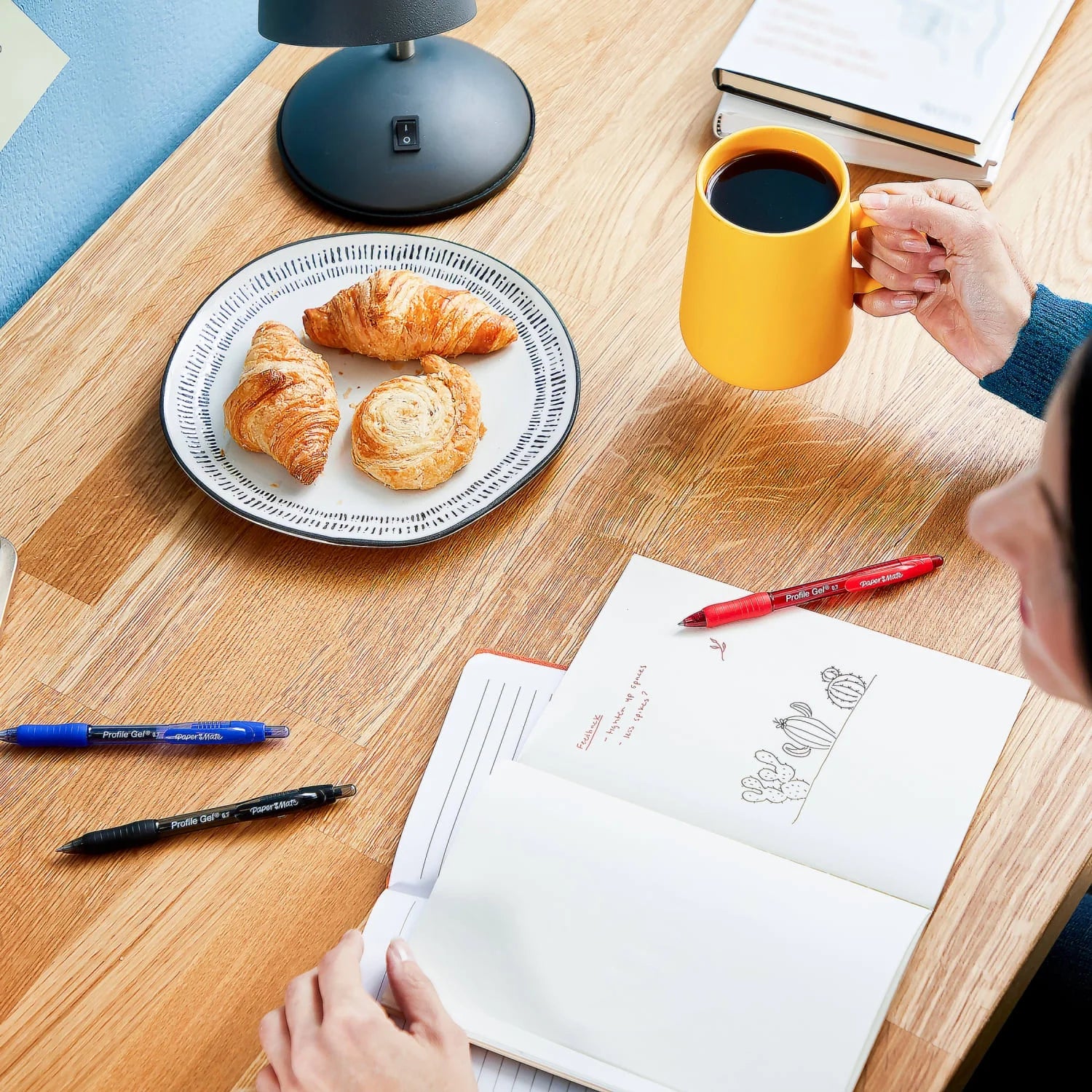 Profile Retractable Gel Pens, 0.7 Mm, Black, 4 Count