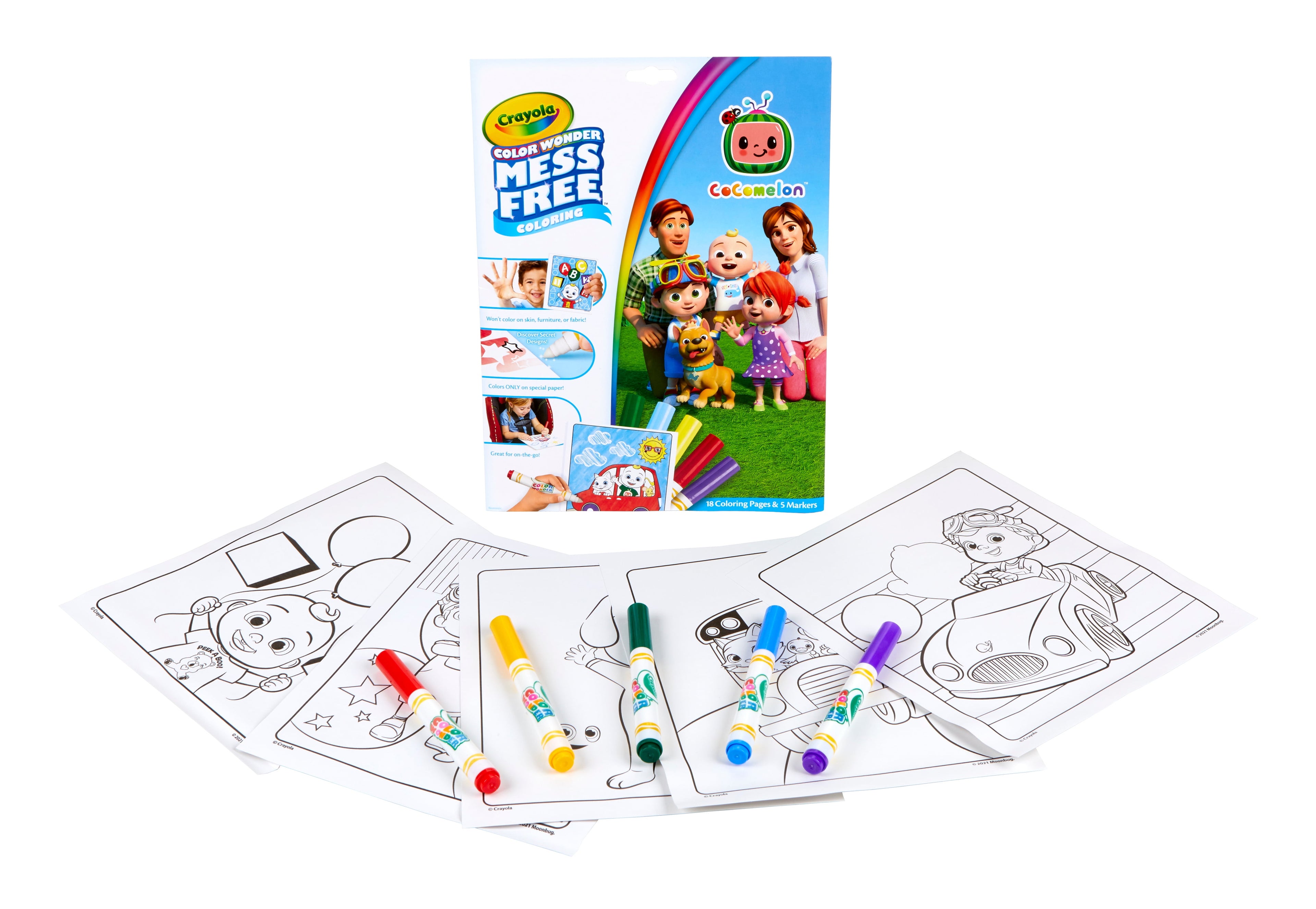 Color Wonder Mess Free Cocomelon Coloring Set, Gifts for Beginner Unisex Child
