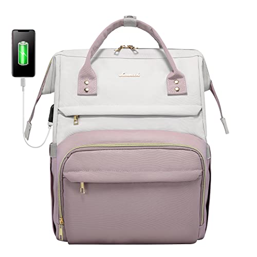 LOVEVOOK Laptop Backpack 13-17" USB Travel School Bag for Women Business