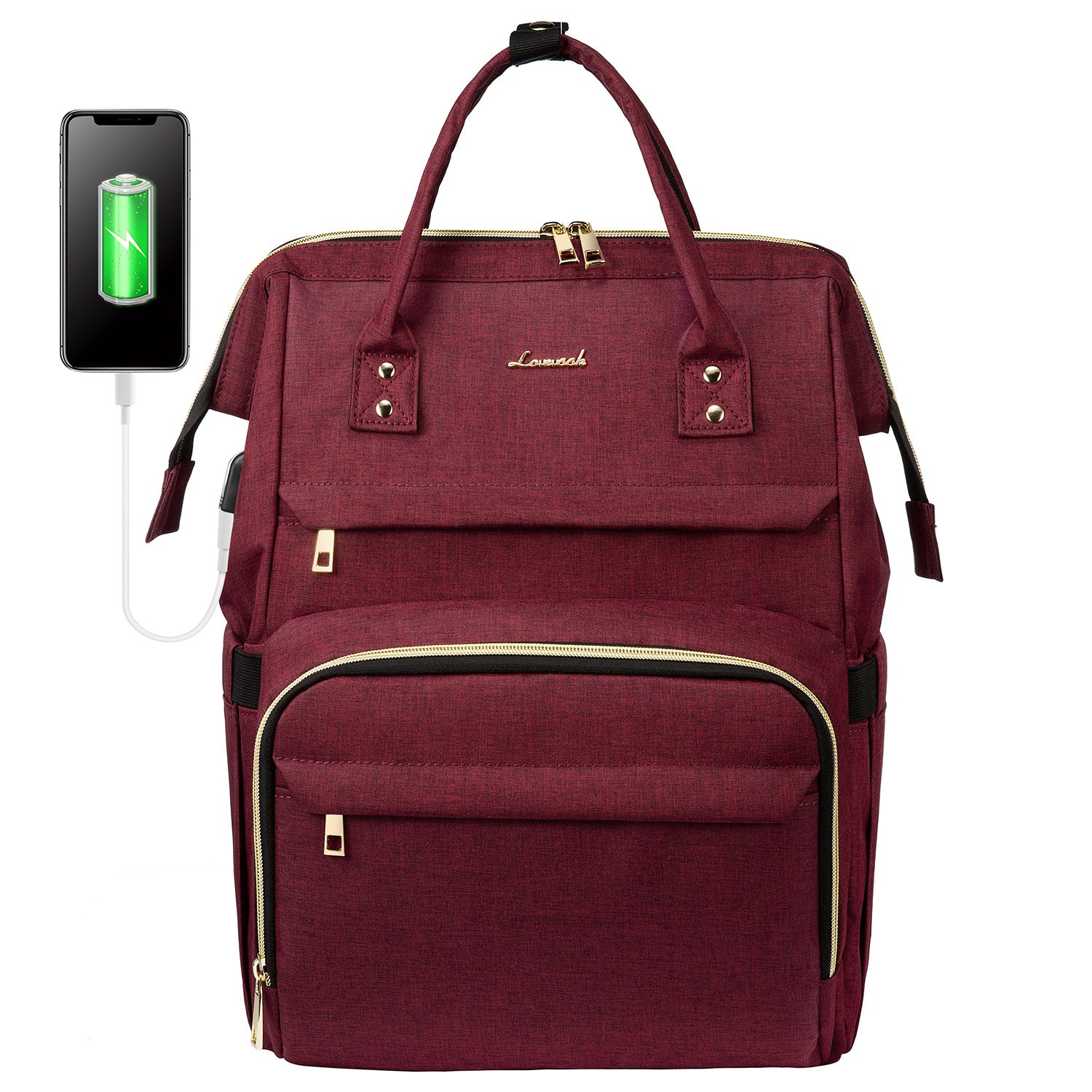 LOVEVOOK Laptop Backpack 13-17" USB Travel School Bag for Women Business
