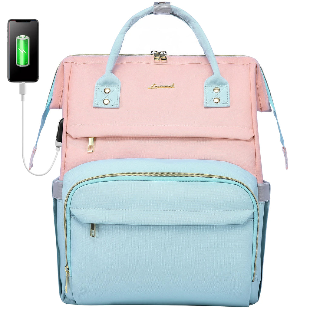 Lovevook 2024 14 15.6 17 Inch Large Cute Laptop Backpack for Women Oxford Waterproof Travel School Work Bag Luxury Lady Backpack