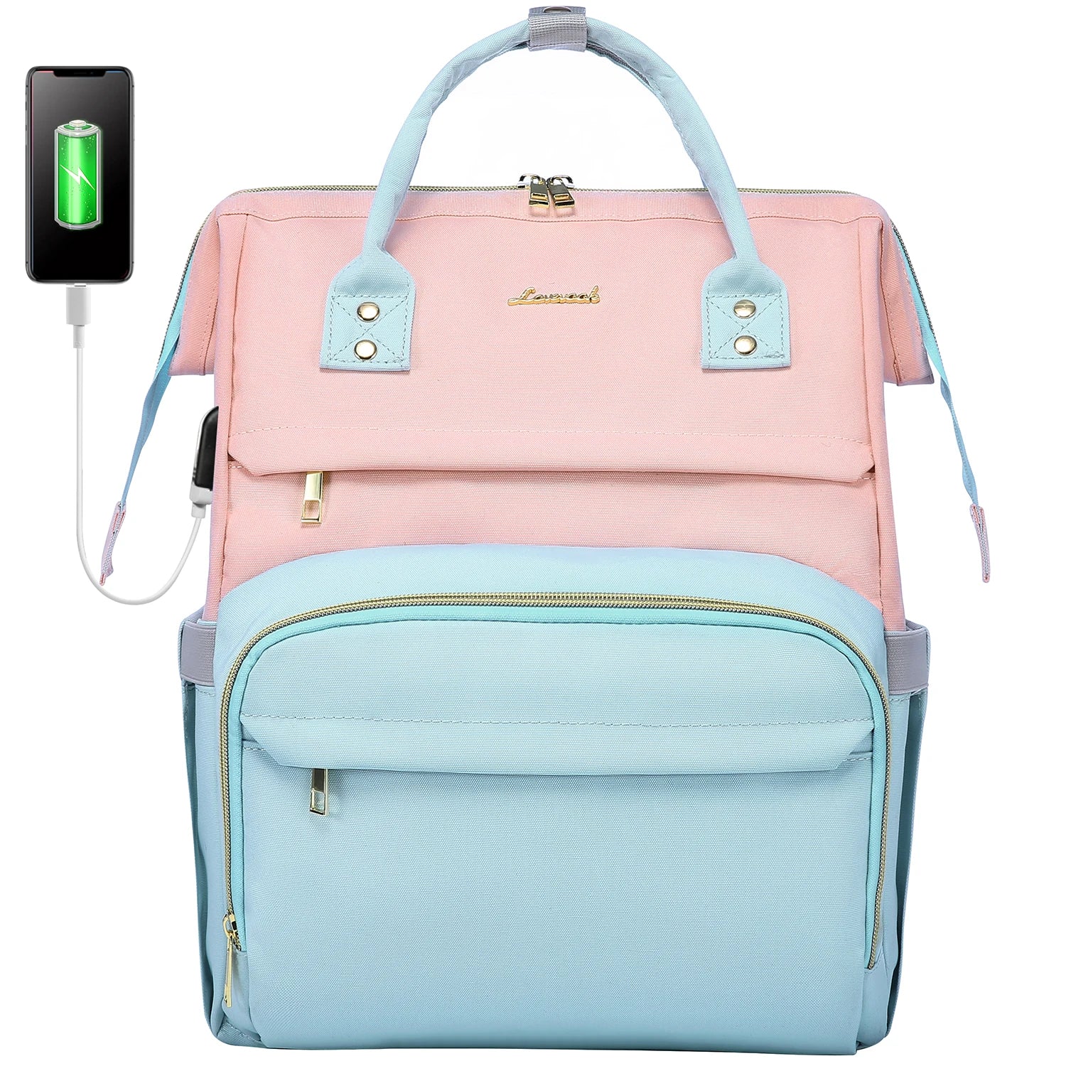 Lovevook 2024 14 15.6 17 Inch Large Cute Laptop Backpack for Women Oxford Waterproof Travel School Work Bag Luxury Lady Backpack