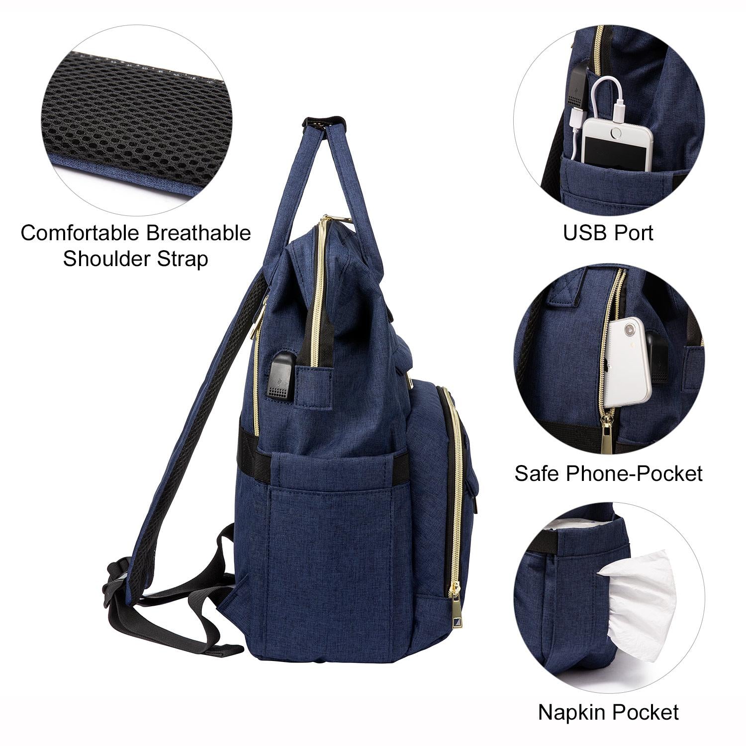 LOVEVOOK Laptop Backpack 13-17" USB Travel School Bag for Women Business