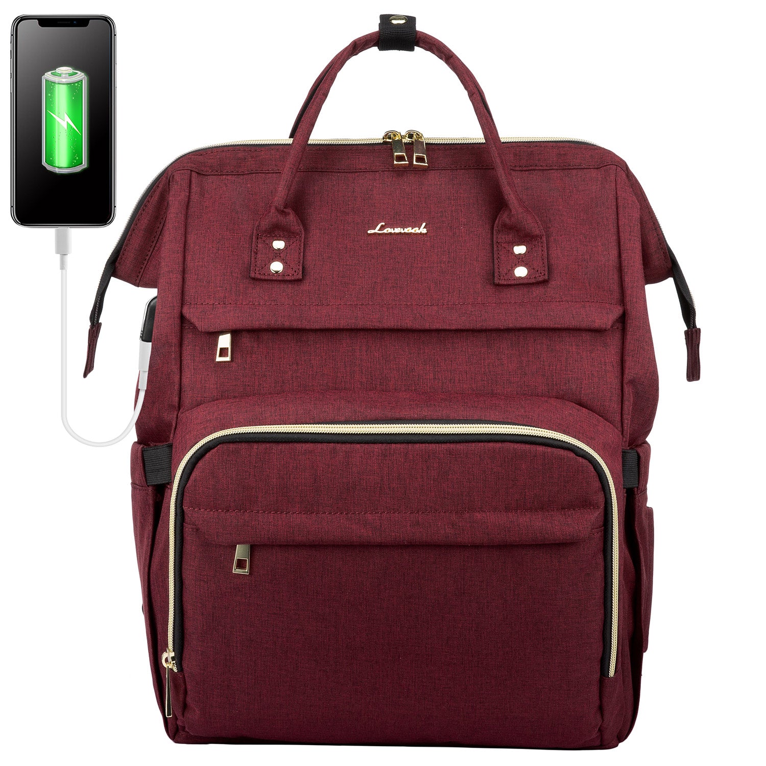 LOVEVOOK Laptop Backpack 13-17" USB Travel School Bag for Women Business