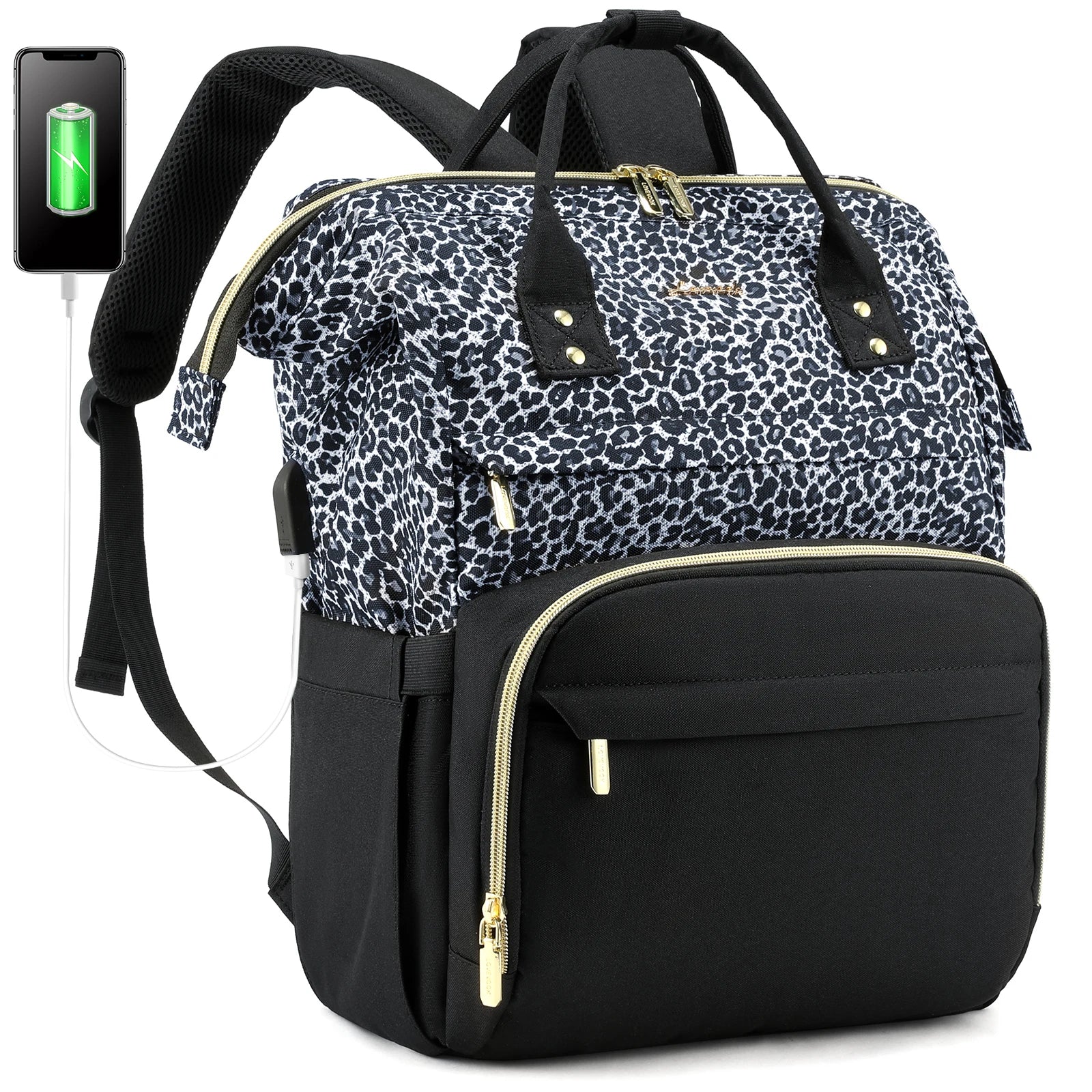 Lovevook 2024 14 15.6 17 Inch Large Cute Laptop Backpack for Women Oxford Waterproof Travel School Work Bag Luxury Lady Backpack