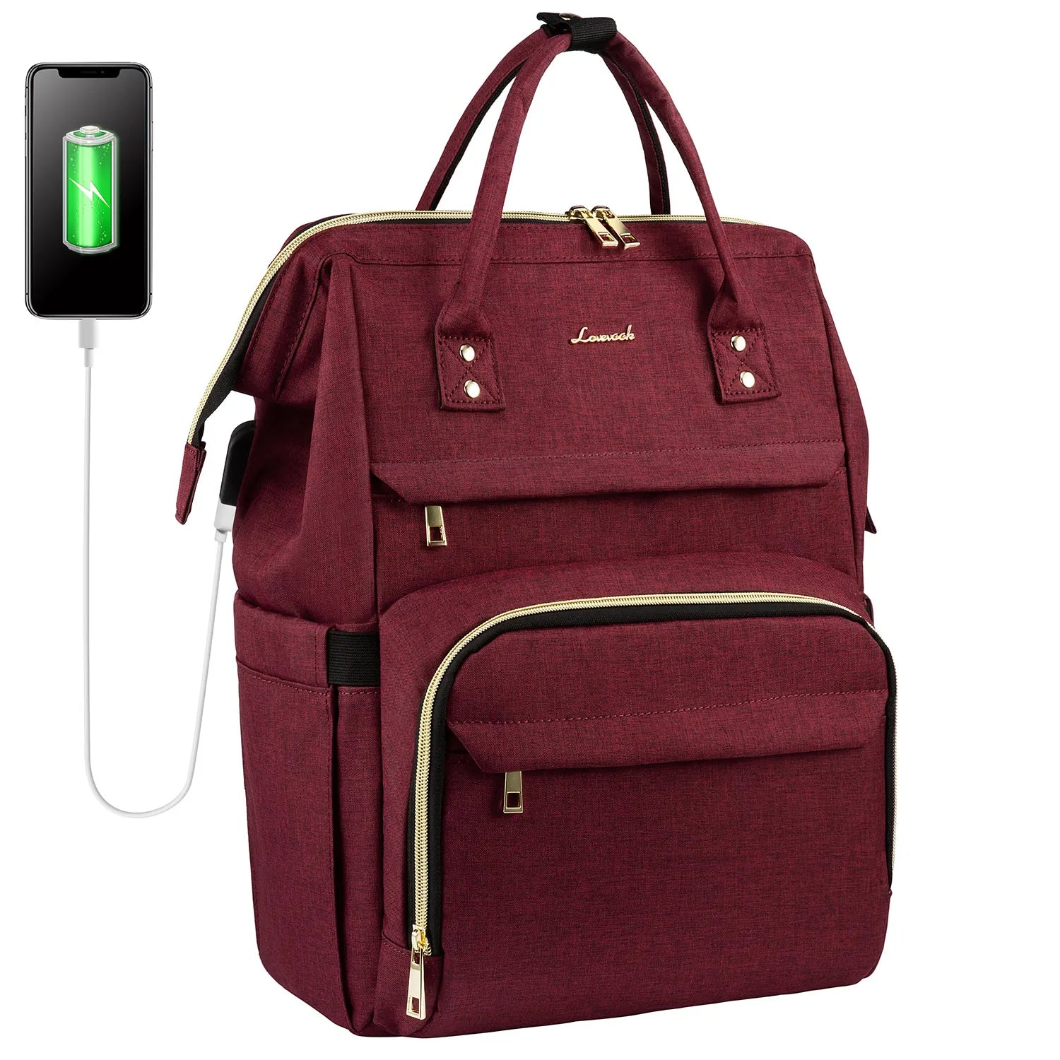 Lovevook 2024 14 15.6 17 Inch Large Cute Laptop Backpack for Women Oxford Waterproof Travel School Work Bag Luxury Lady Backpack