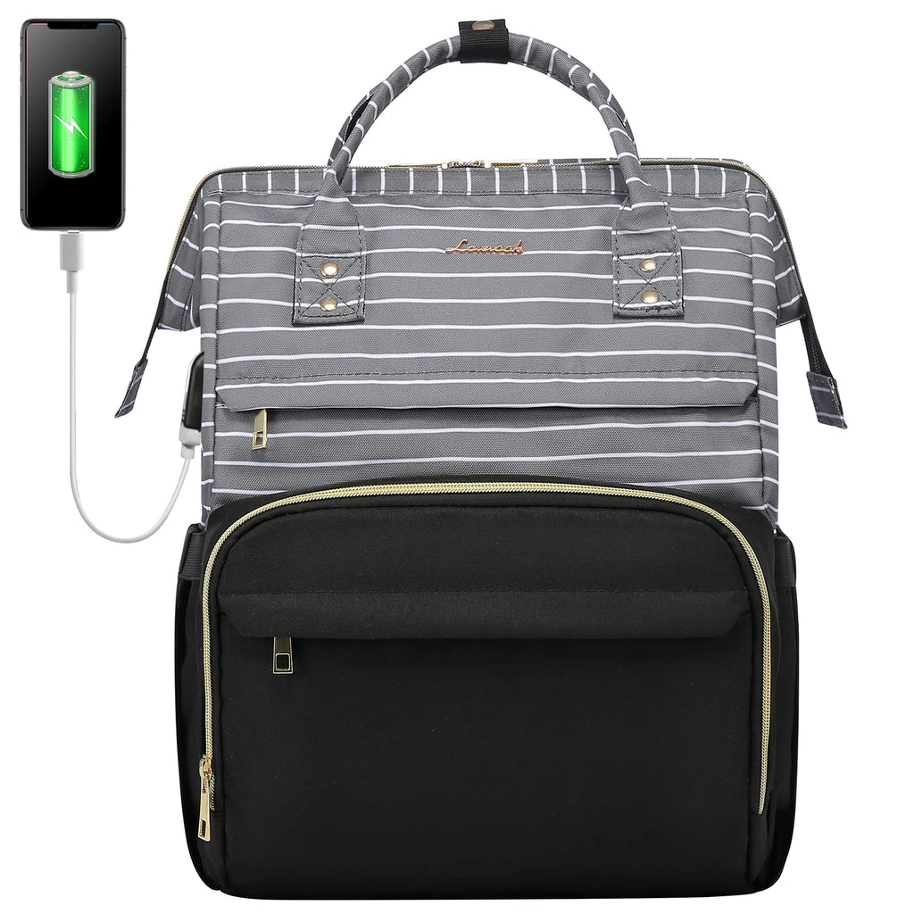 Lovevook 2024 14 15.6 17 Inch Large Cute Laptop Backpack for Women Oxford Waterproof Travel School Work Bag Luxury Lady Backpack