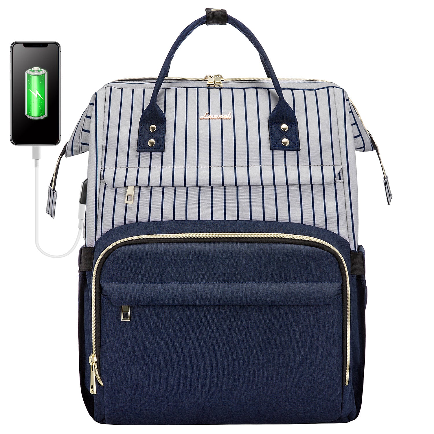 LOVEVOOK Laptop Backpack 13-17" USB Travel School Bag for Women Business