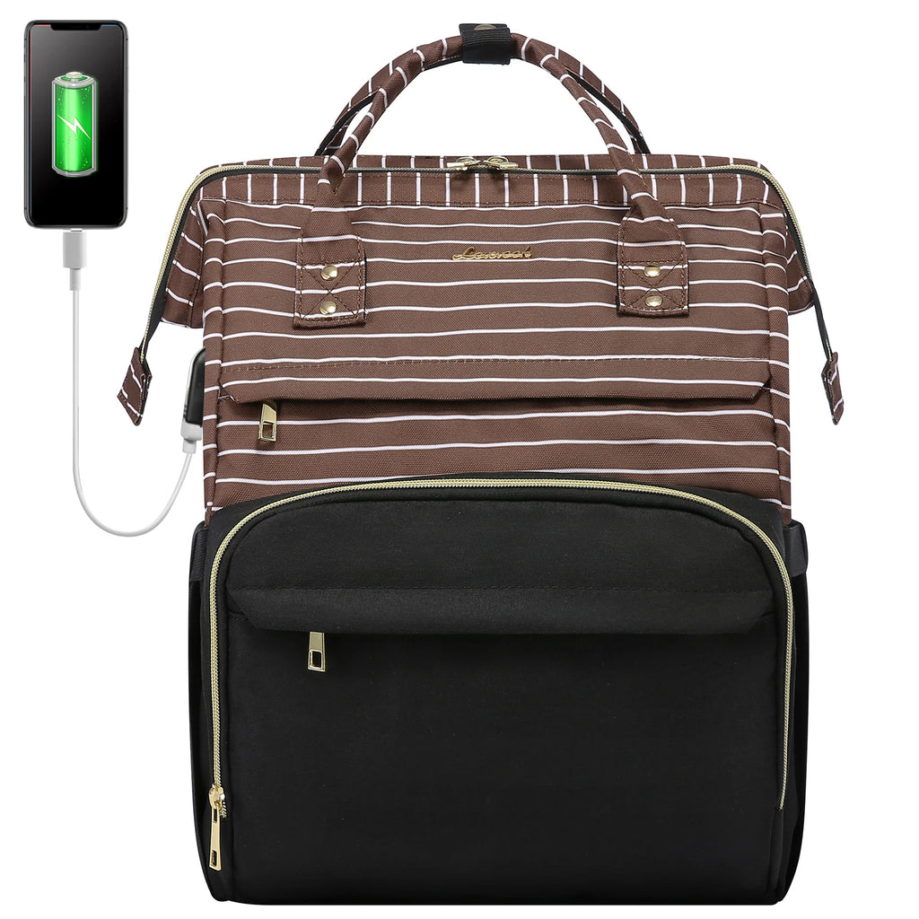 Lovevook 2024 14 15.6 17 Inch Large Cute Laptop Backpack for Women Oxford Waterproof Travel School Work Bag Luxury Lady Backpack