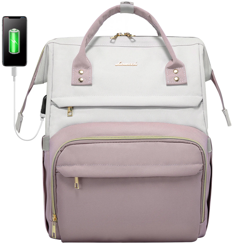 Lovevook 2024 14 15.6 17 Inch Large Cute Laptop Backpack for Women Oxford Waterproof Travel School Work Bag Luxury Lady Backpack