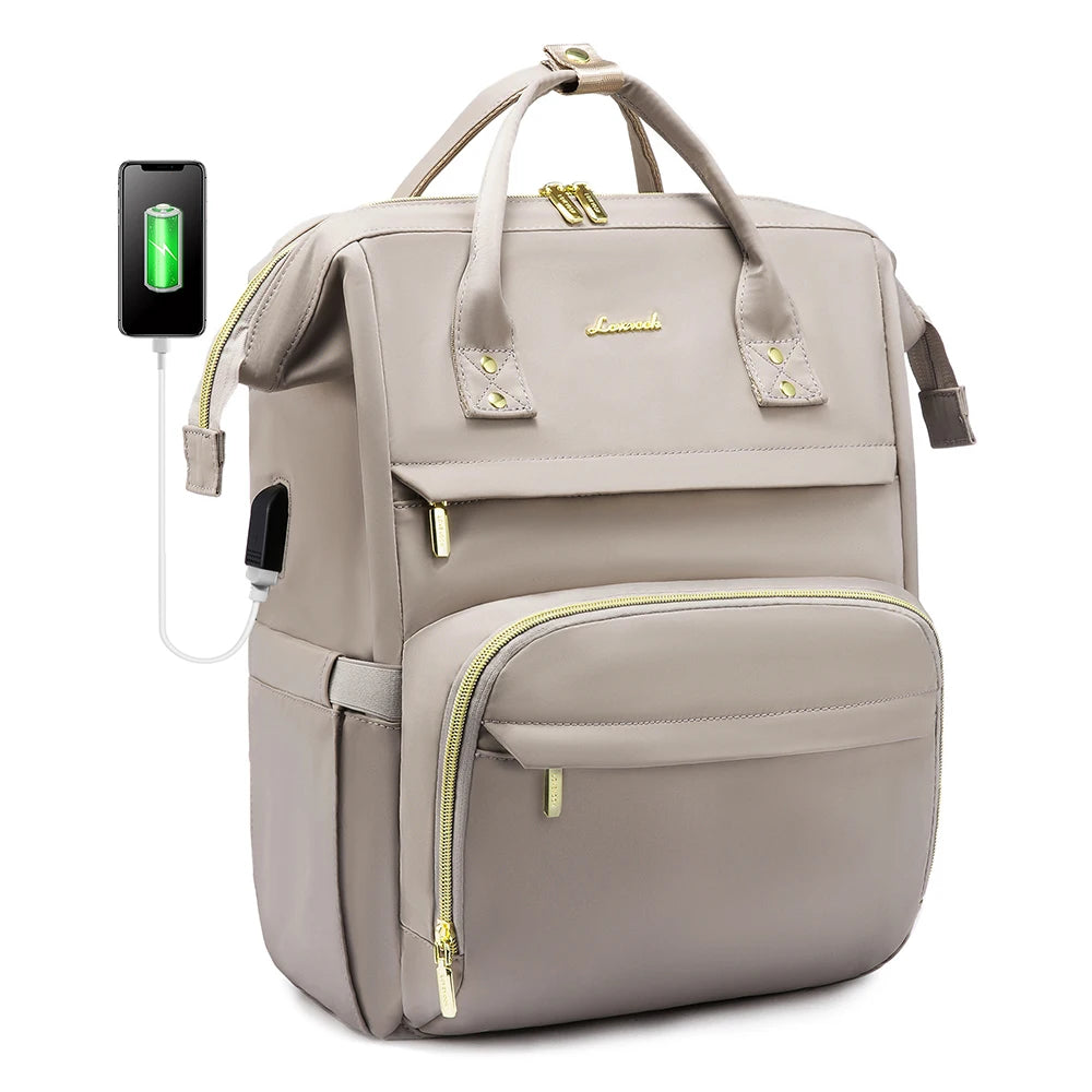 Lovevook 2024 14 15.6 17 Inch Large Cute Laptop Backpack for Women Oxford Waterproof Travel School Work Bag Luxury Lady Backpack