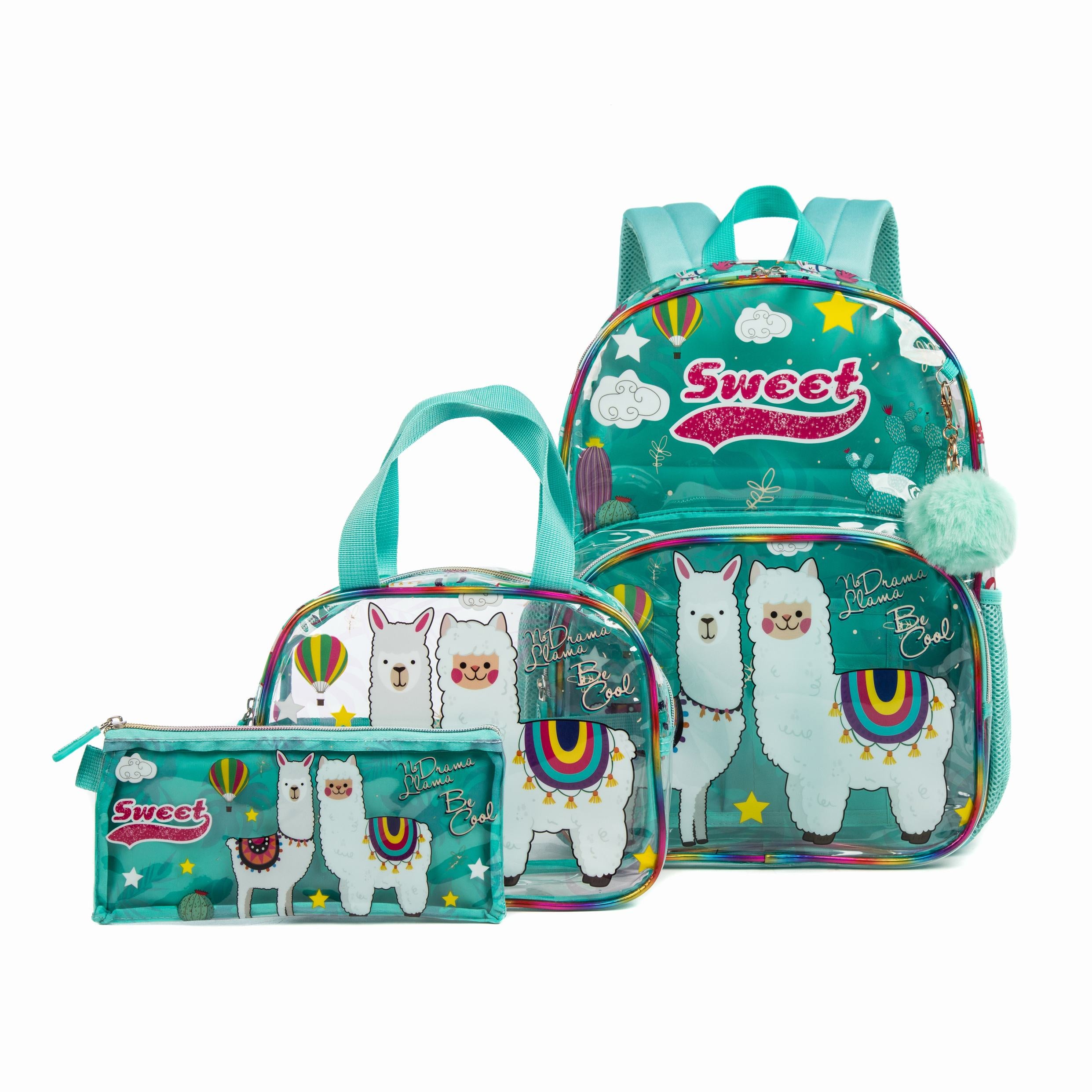 Lightweight Waterproof Kids Backpack – Animal Print Unisex School Bag Set
