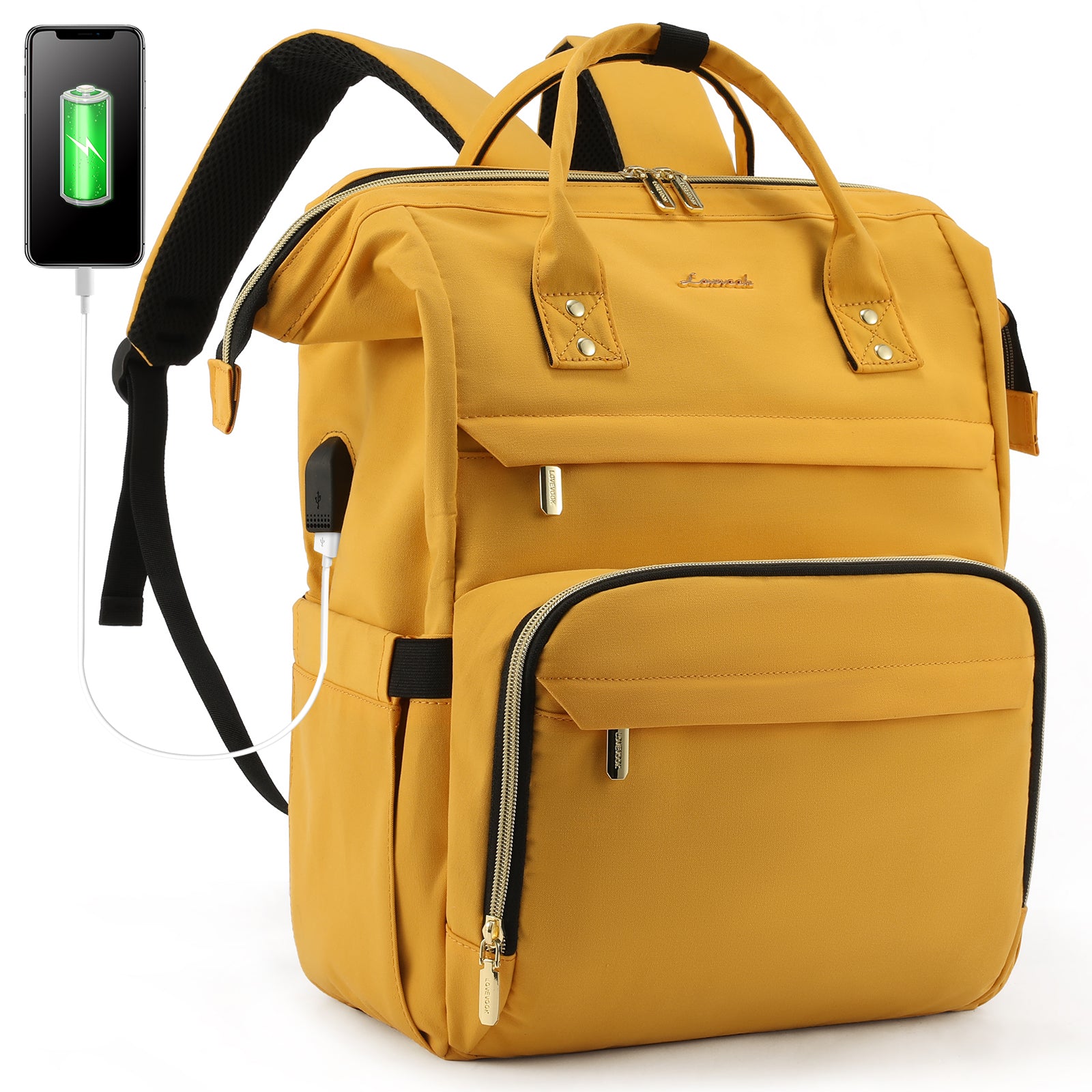 LOVEVOOK Laptop Backpack 13-17" USB Travel School Bag for Women Business