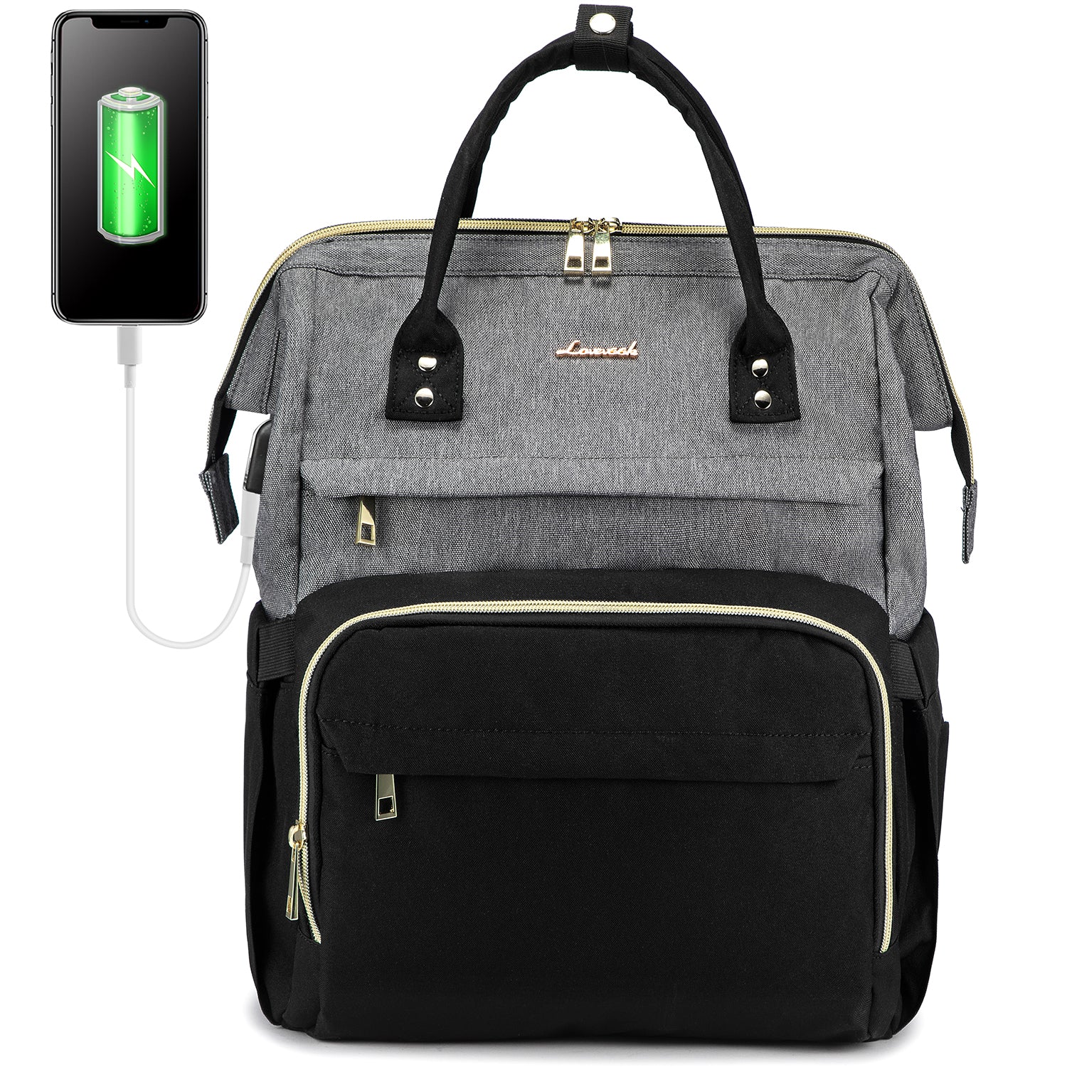 LOVEVOOK Laptop Backpack 13-17" USB Travel School Bag for Women Business
