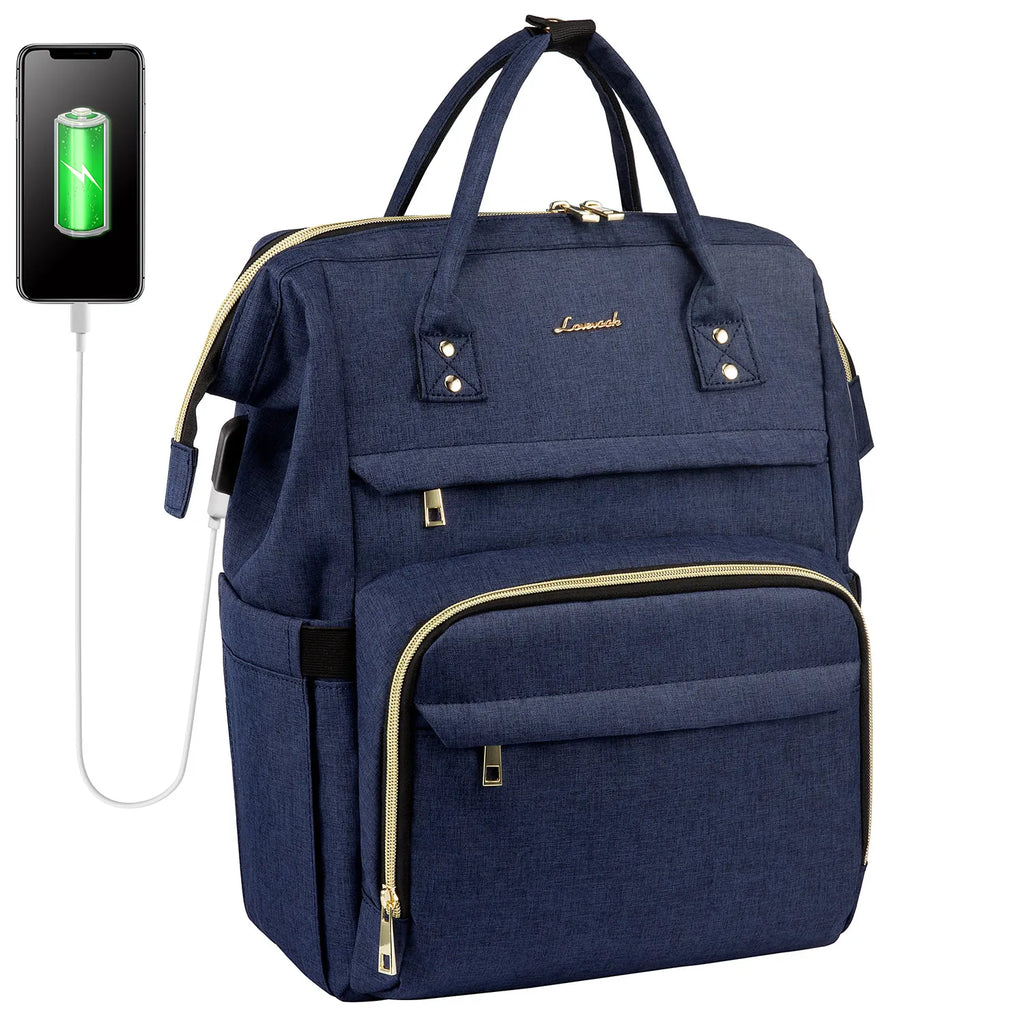 Lovevook 2024 14 15.6 17 Inch Large Cute Laptop Backpack for Women Oxford Waterproof Travel School Work Bag Luxury Lady Backpack
