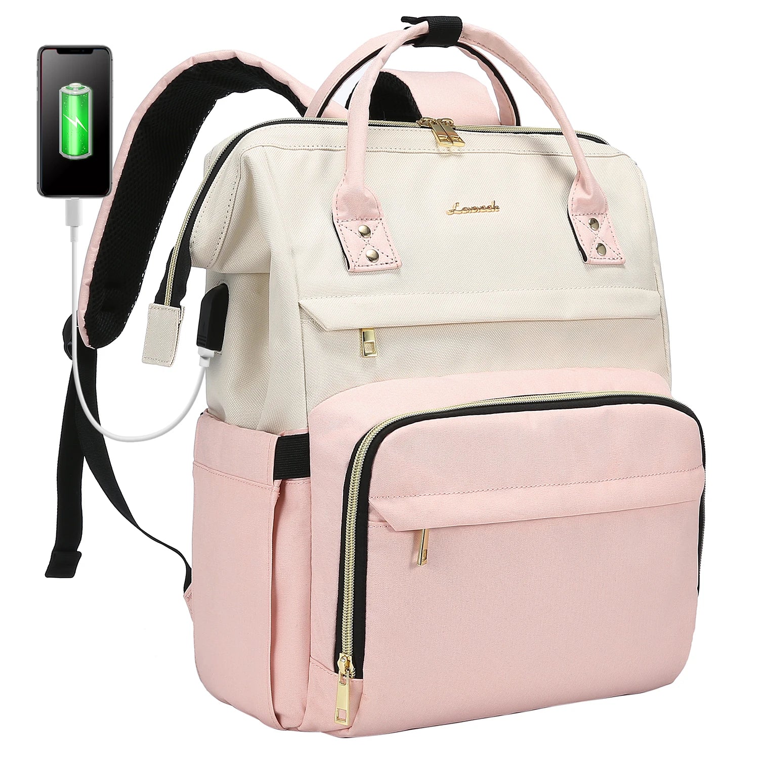Lovevook 2024 14 15.6 17 Inch Large Cute Laptop Backpack for Women Oxford Waterproof Travel School Work Bag Luxury Lady Backpack