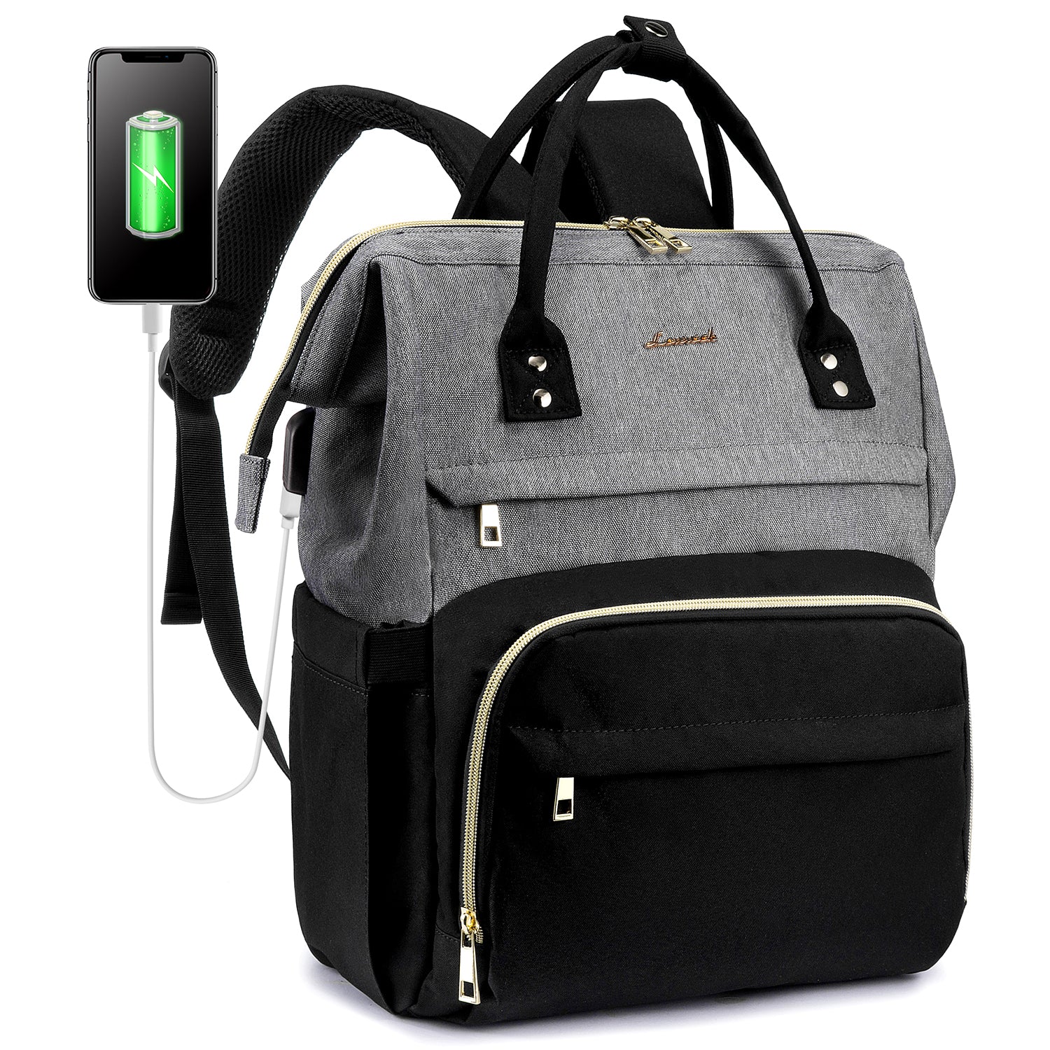 LOVEVOOK Laptop Backpack 13-17" USB Travel School Bag for Women Business