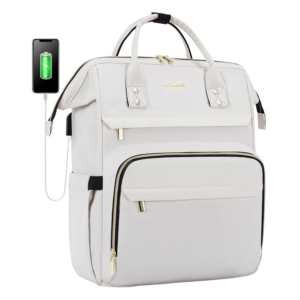 Lovevook 2024 14 15.6 17 Inch Large Cute Laptop Backpack for Women Oxford Waterproof Travel School Work Bag Luxury Lady Backpack
