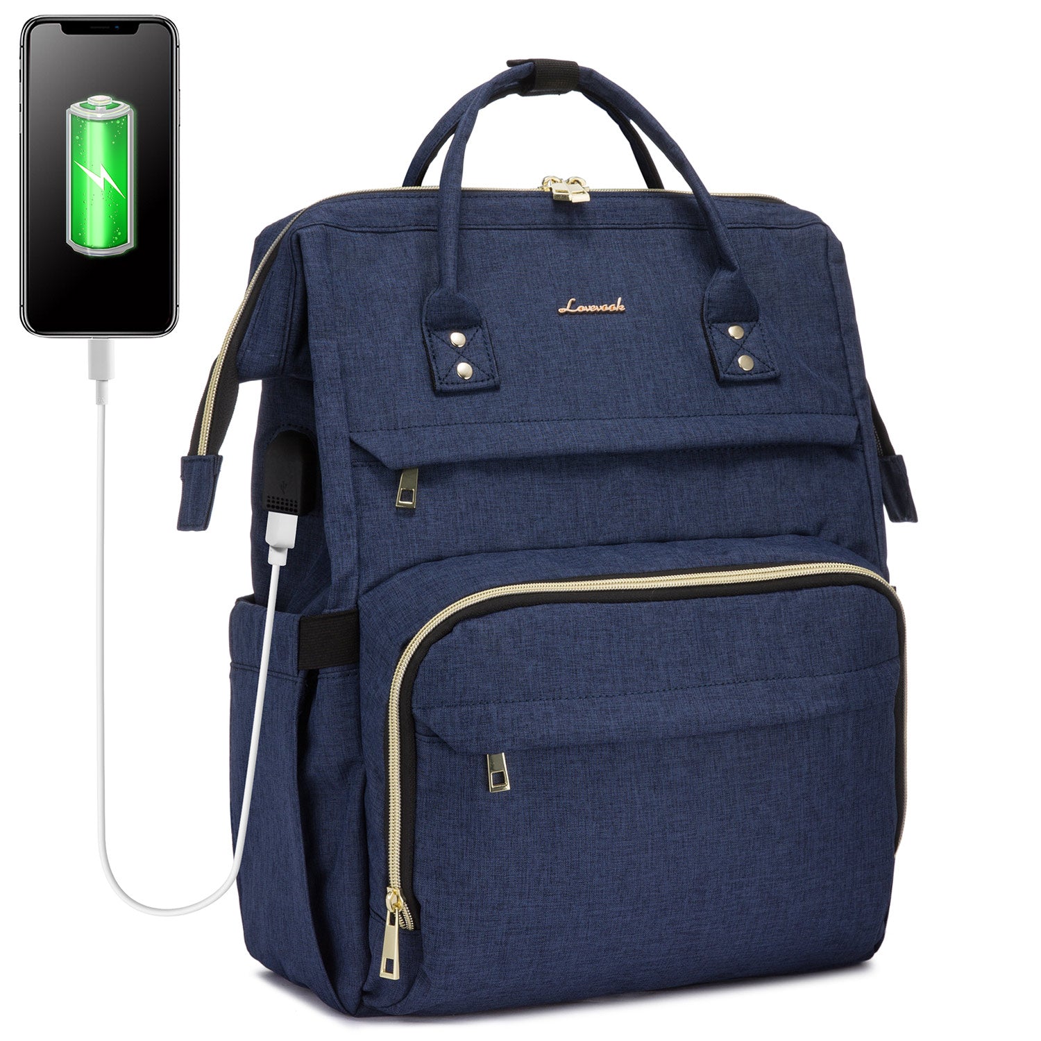 LOVEVOOK Laptop Backpack 13-17" USB Travel School Bag for Women Business
