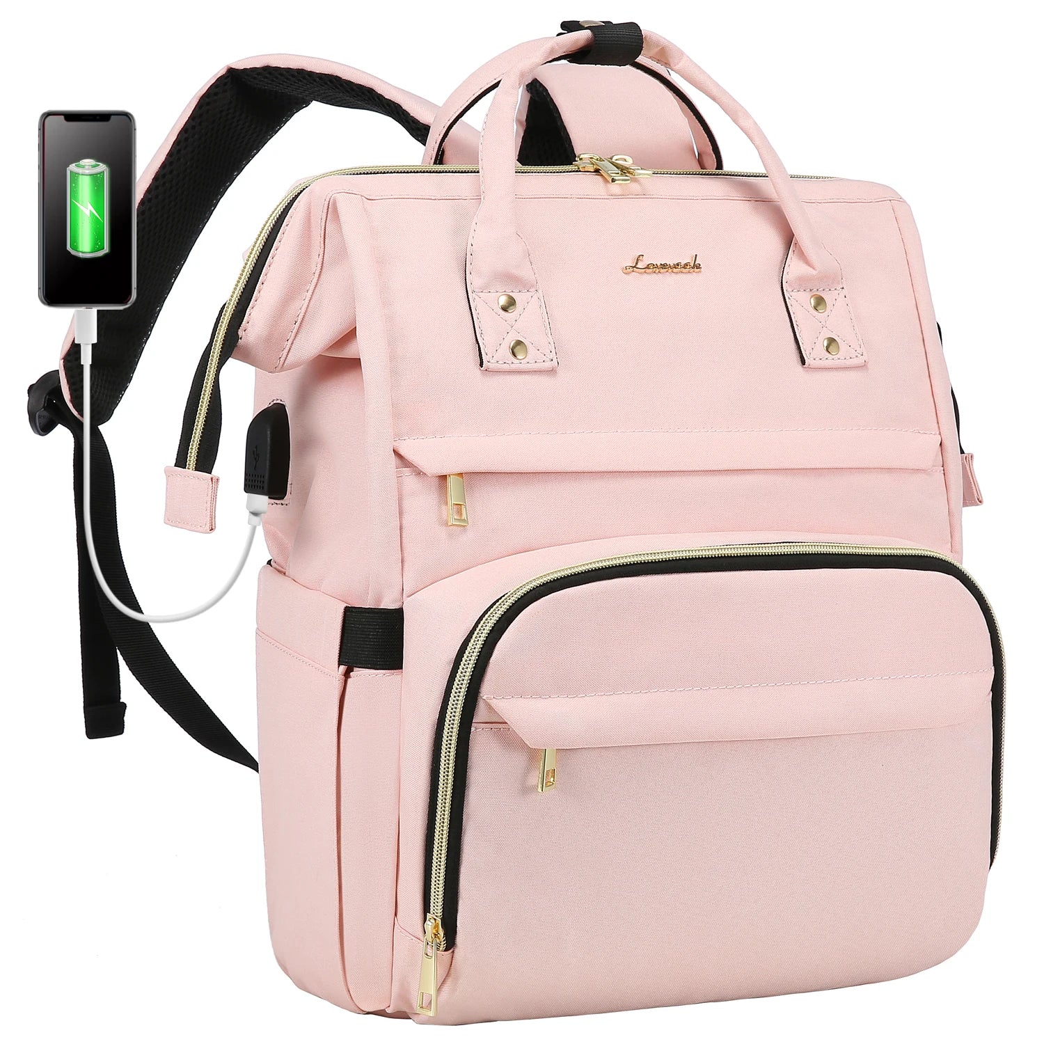 Lovevook 2024 14 15.6 17 Inch Large Cute Laptop Backpack for Women Oxford Waterproof Travel School Work Bag Luxury Lady Backpack
