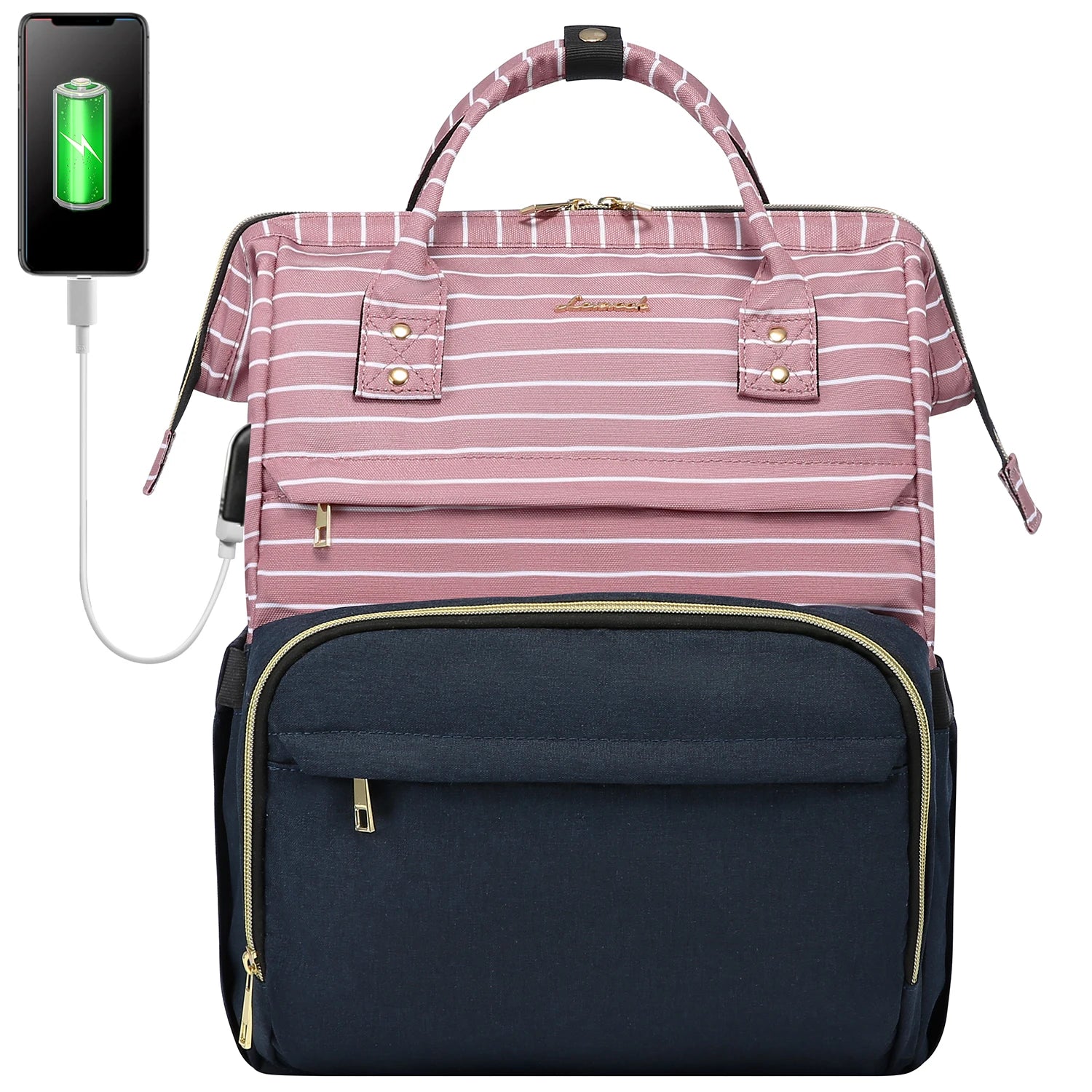Lovevook 2024 14 15.6 17 Inch Large Cute Laptop Backpack for Women Oxford Waterproof Travel School Work Bag Luxury Lady Backpack