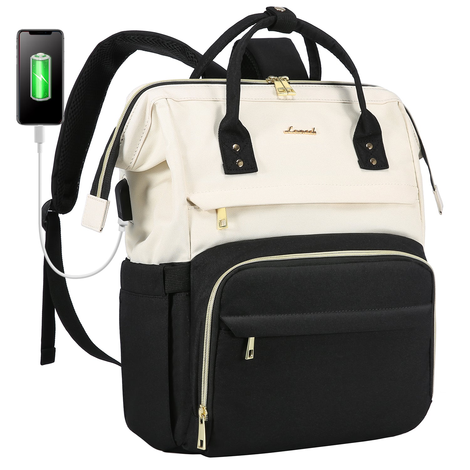 LOVEVOOK Laptop Backpack 13-17" USB Travel School Bag for Women Business