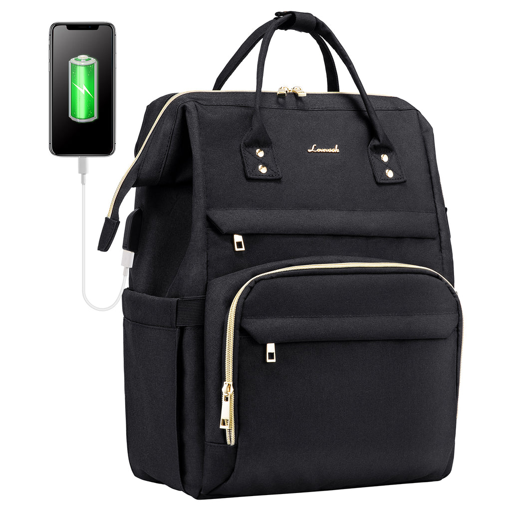LOVEVOOK Laptop Backpack 13-17" USB Travel School Bag for Women Business