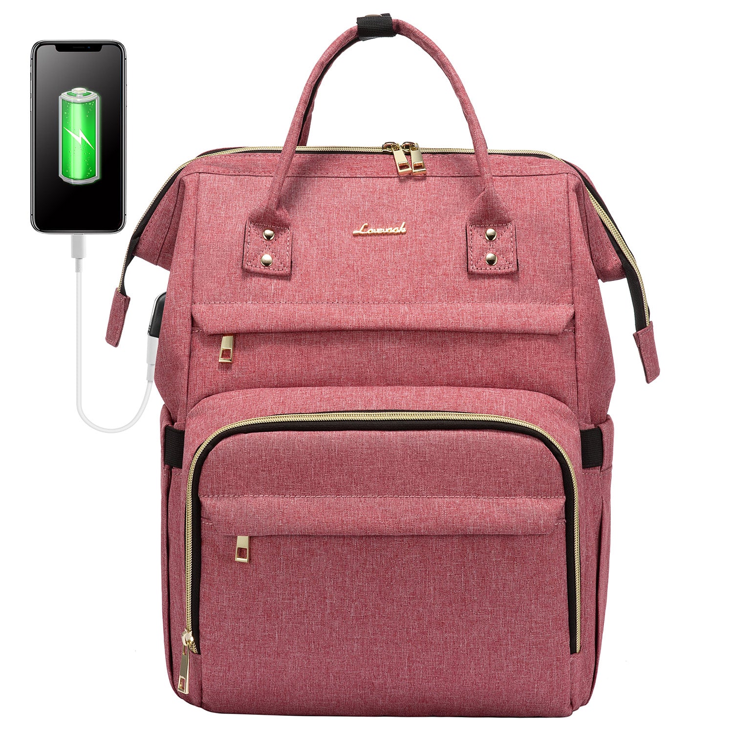 LOVEVOOK Laptop Backpack 13-17" USB Travel School Bag for Women Business