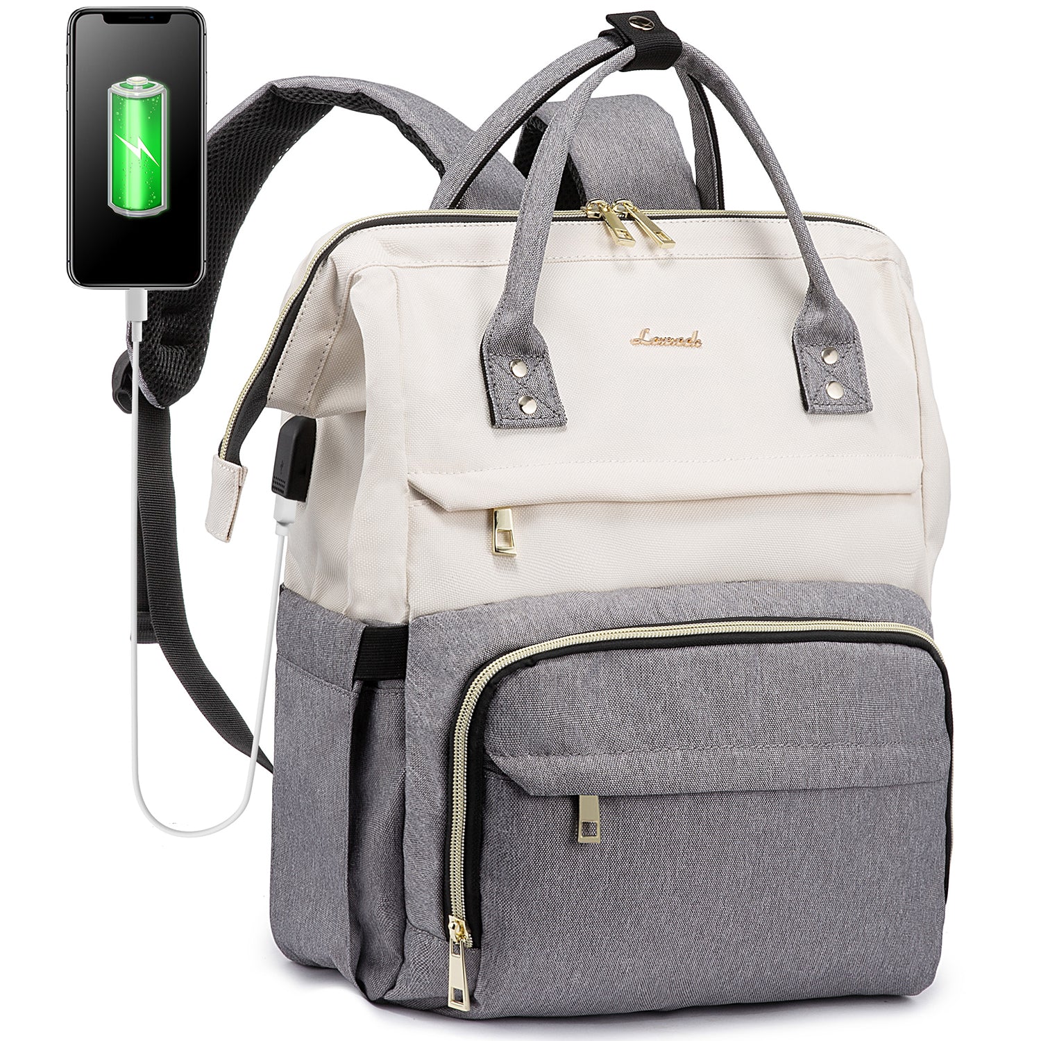 LOVEVOOK Laptop Backpack 13-17" USB Travel School Bag for Women Business