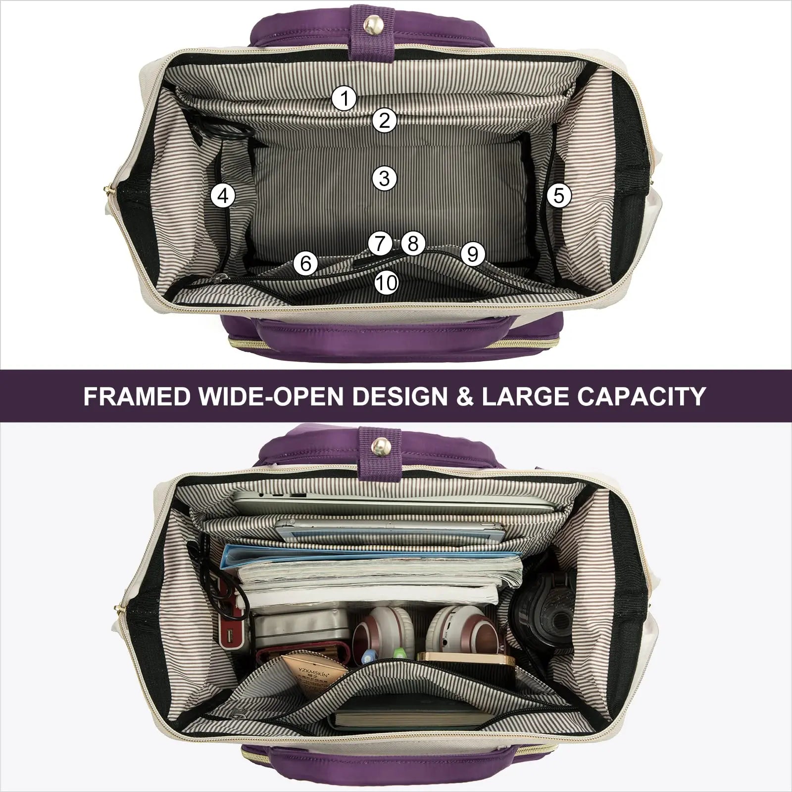 Lovevook 2024 14 15.6 17 Inch Large Cute Laptop Backpack for Women Oxford Waterproof Travel School Work Bag Luxury Lady Backpack