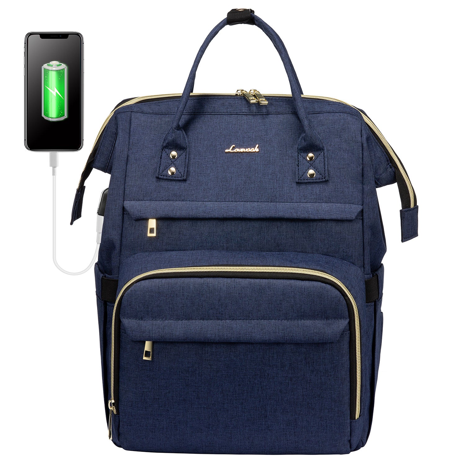 LOVEVOOK Laptop Backpack 13-17" USB Travel School Bag for Women Business