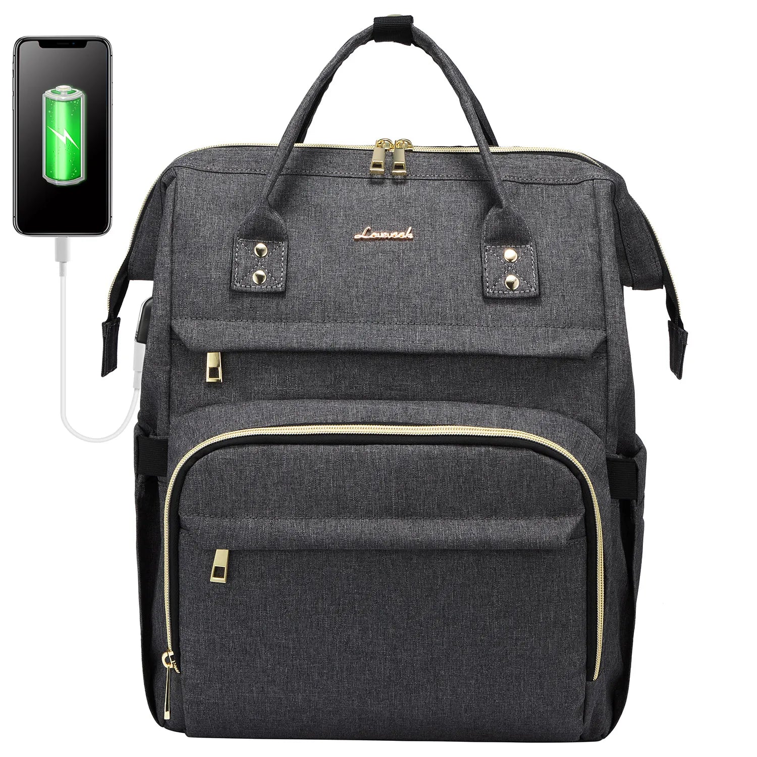 Lovevook 2024 14 15.6 17 Inch Large Cute Laptop Backpack for Women Oxford Waterproof Travel School Work Bag Luxury Lady Backpack