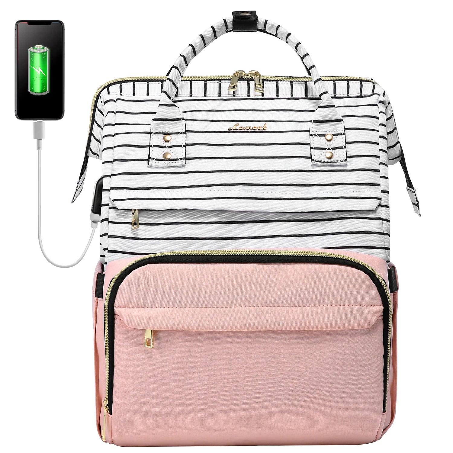 Lovevook 2024 14 15.6 17 Inch Large Cute Laptop Backpack for Women Oxford Waterproof Travel School Work Bag Luxury Lady Backpack