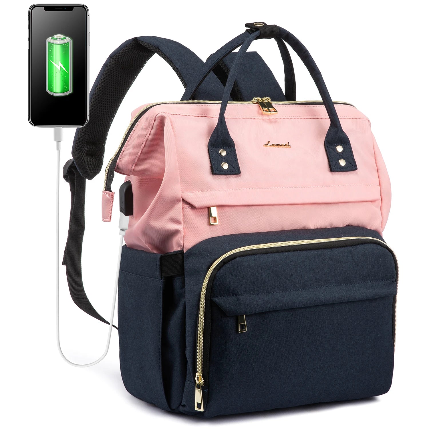 Lovevook 2024 14 15.6 17 Inch Large Cute Laptop Backpack for Women Oxford Waterproof Travel School Work Bag Luxury Lady Backpack
