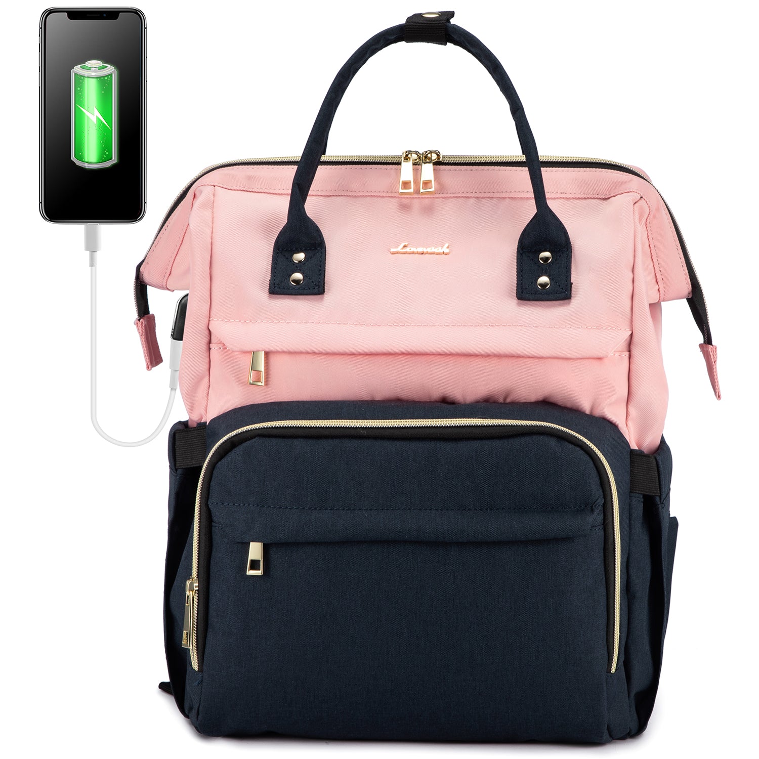 LOVEVOOK Laptop Backpack 13-17" USB Travel School Bag for Women Business