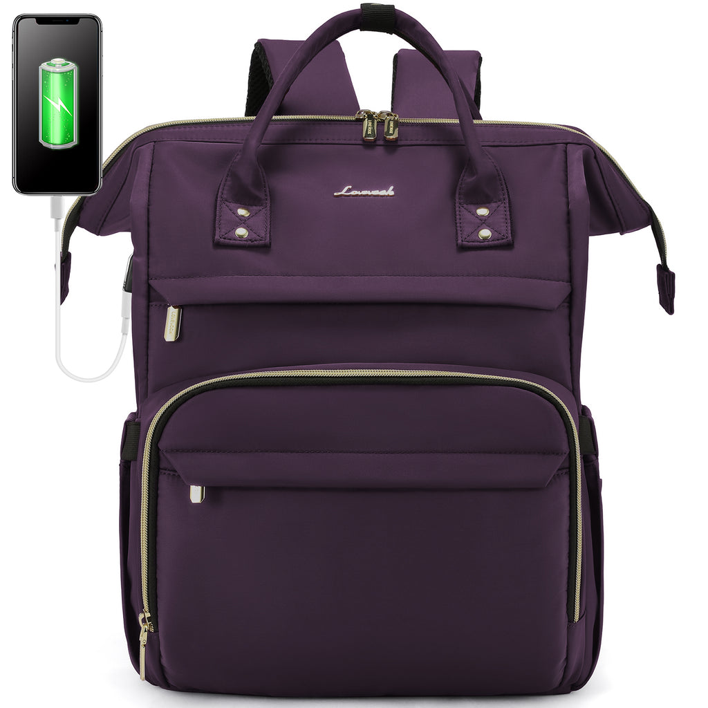 LOVEVOOK Laptop Backpack 13-17" USB Travel School Bag for Women Business