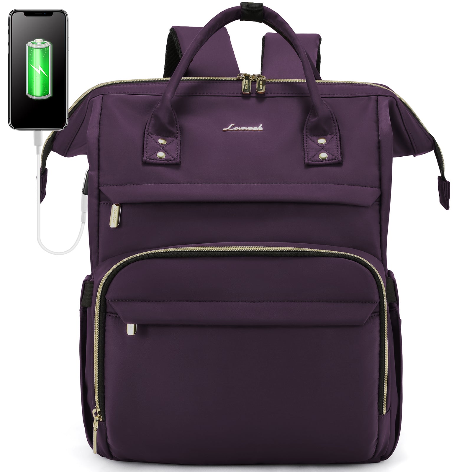 LOVEVOOK Laptop Backpack 13-17" USB Travel School Bag for Women Business