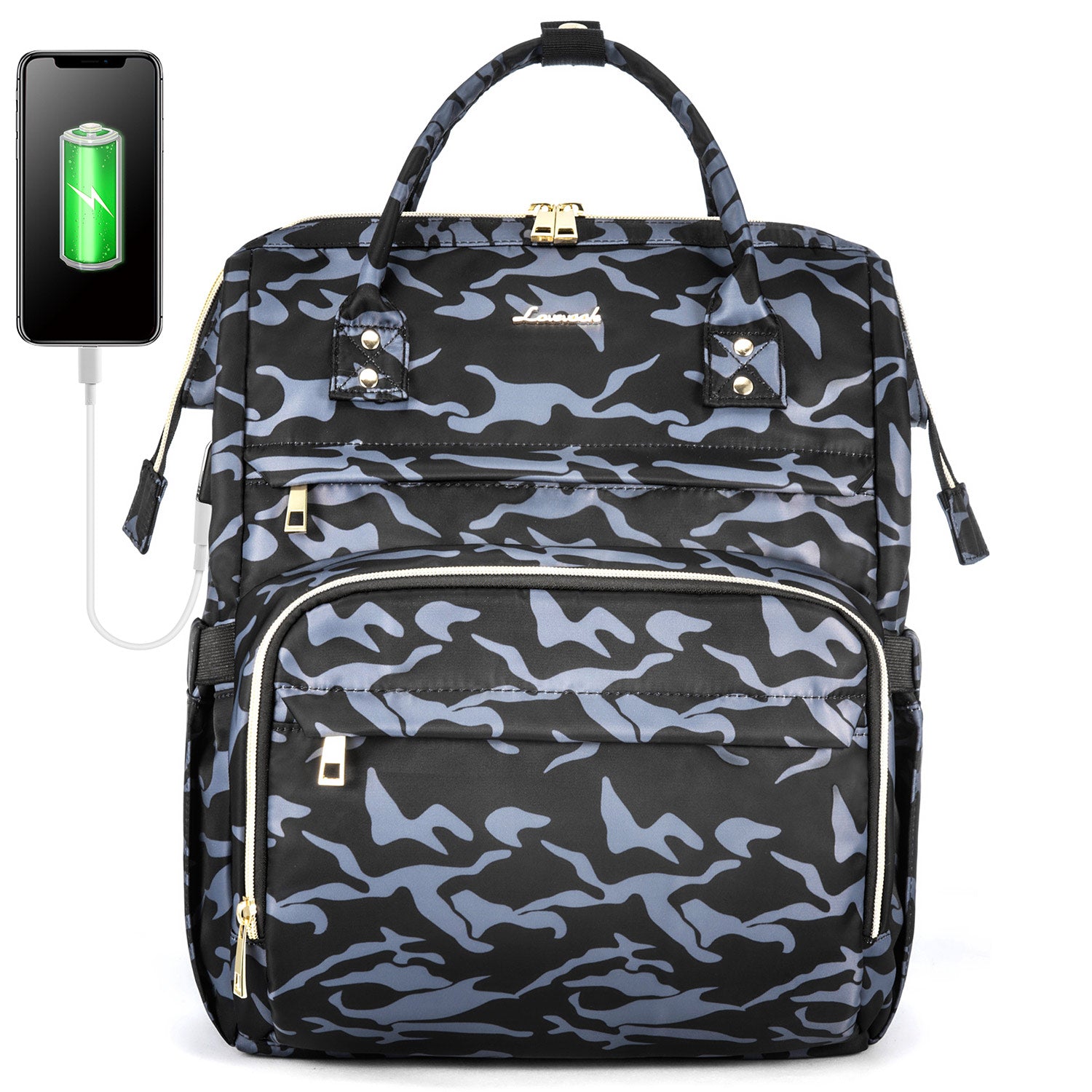 LOVEVOOK Laptop Backpack 13-17" USB Travel School Bag for Women Business