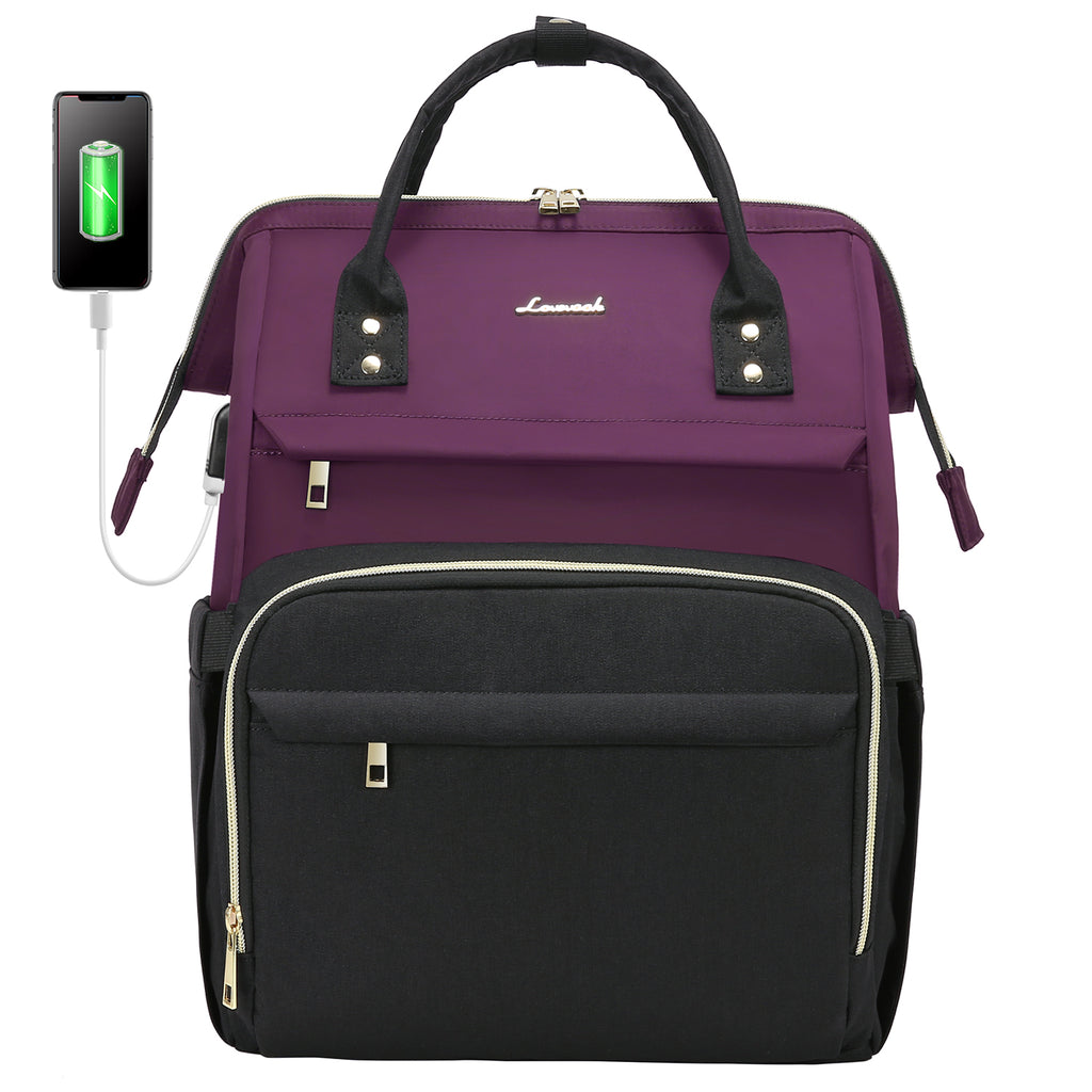 LOVEVOOK Laptop Backpack 13-17" USB Travel School Bag for Women Business