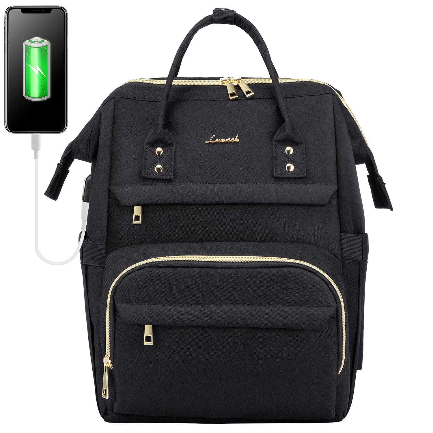 LOVEVOOK Laptop Backpack 13-17" USB Travel School Bag for Women Business