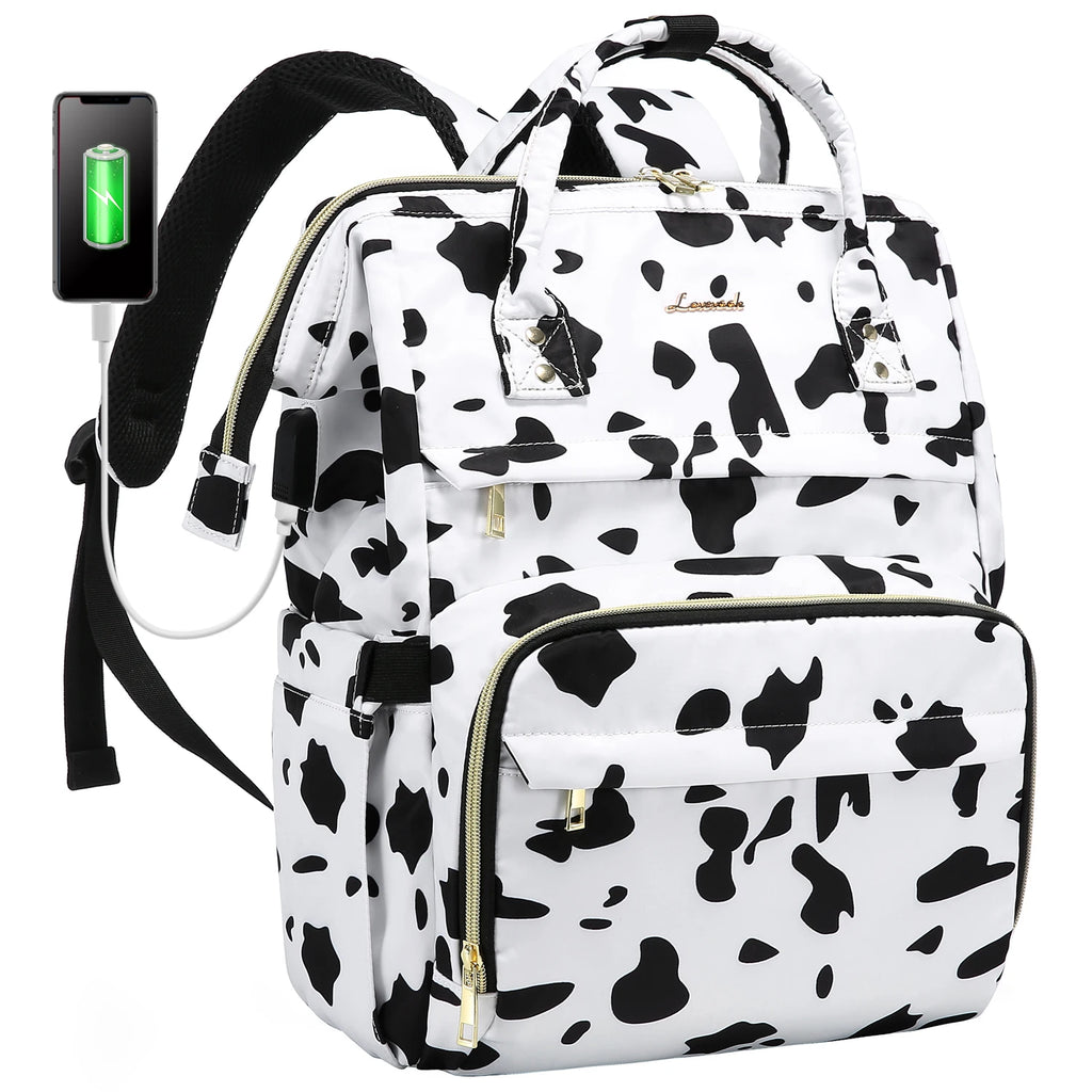 Lovevook 2024 14 15.6 17 Inch Large Cute Laptop Backpack for Women Oxford Waterproof Travel School Work Bag Luxury Lady Backpack