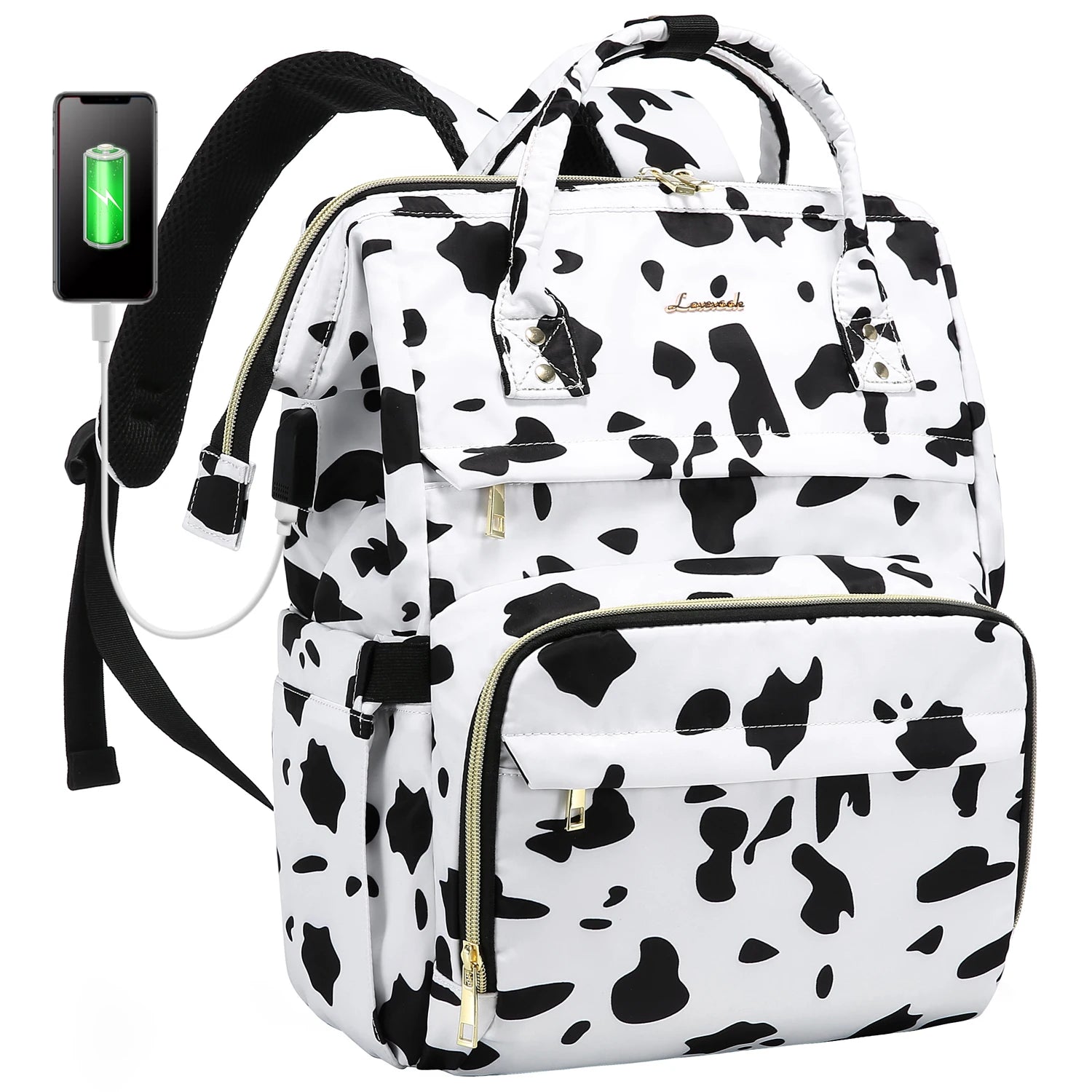 Lovevook 2024 14 15.6 17 Inch Large Cute Laptop Backpack for Women Oxford Waterproof Travel School Work Bag Luxury Lady Backpack