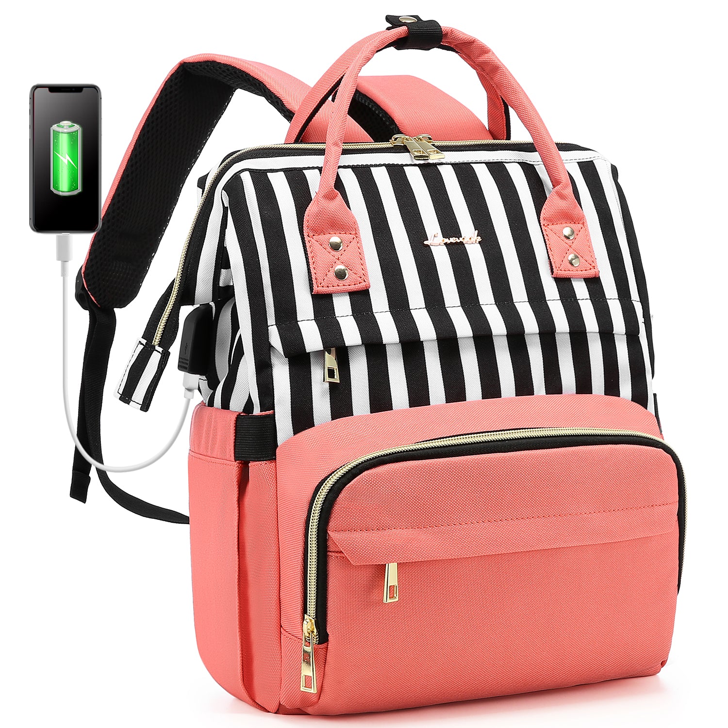 LOVEVOOK Laptop Backpack 13-17" USB Travel School Bag for Women Business