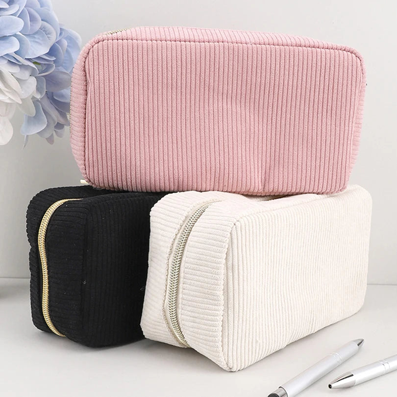 Corduroy Pencil Case – Soft School Pouch for Pens, Supplies & Stationery