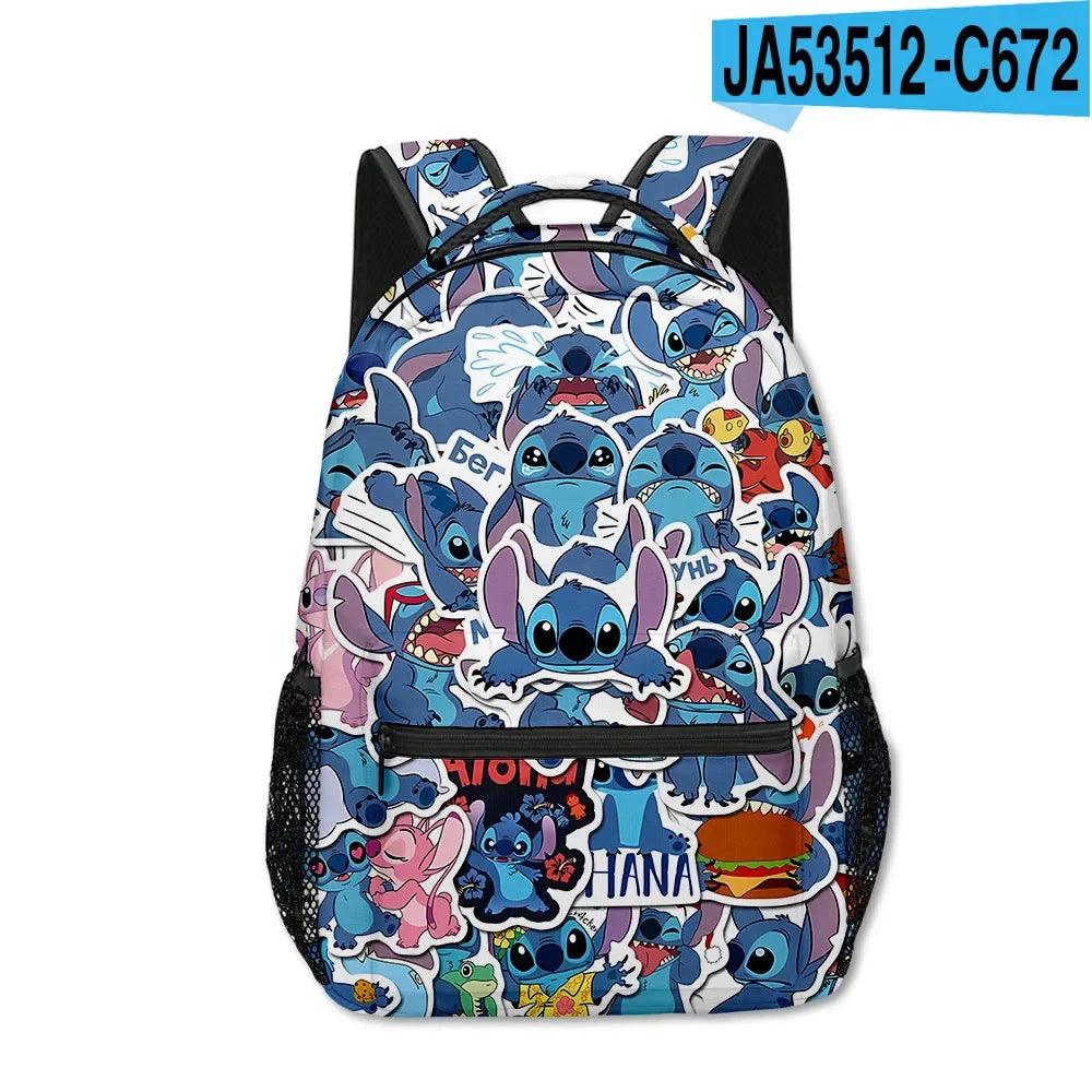 Stitch Anime Backpack Kawaii Cartoon School Bag for Primary Students