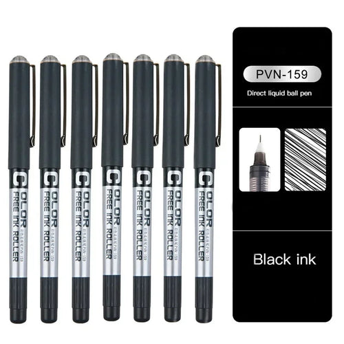 7pcs Precise Roller ball Pens,0.28/0.38/0.5mm Extra Fine Nib Liquid