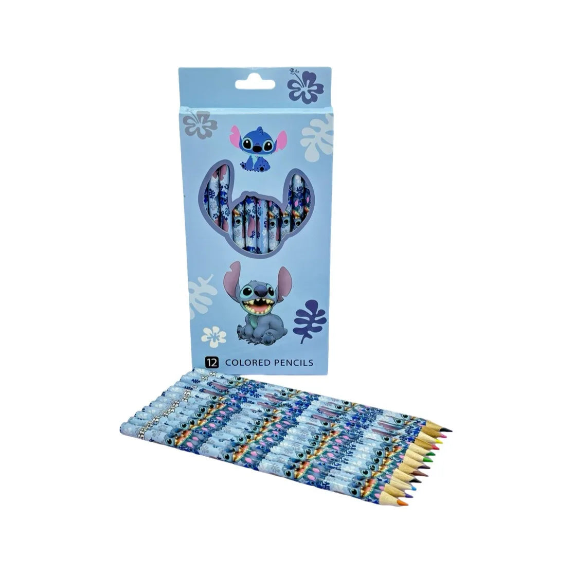 12pcs Disney Stitch HB Pencils – Colorful School Set for Kids & Gifting