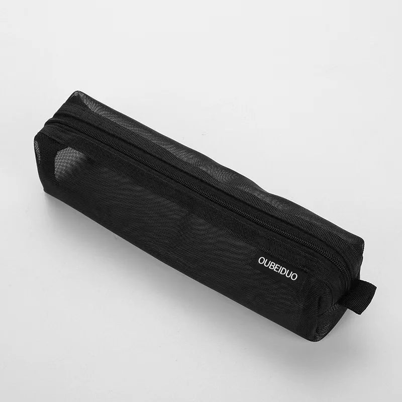 Mesh Pencil Case Transparent Pens Pouch Cute Simple Aesthetic Bag